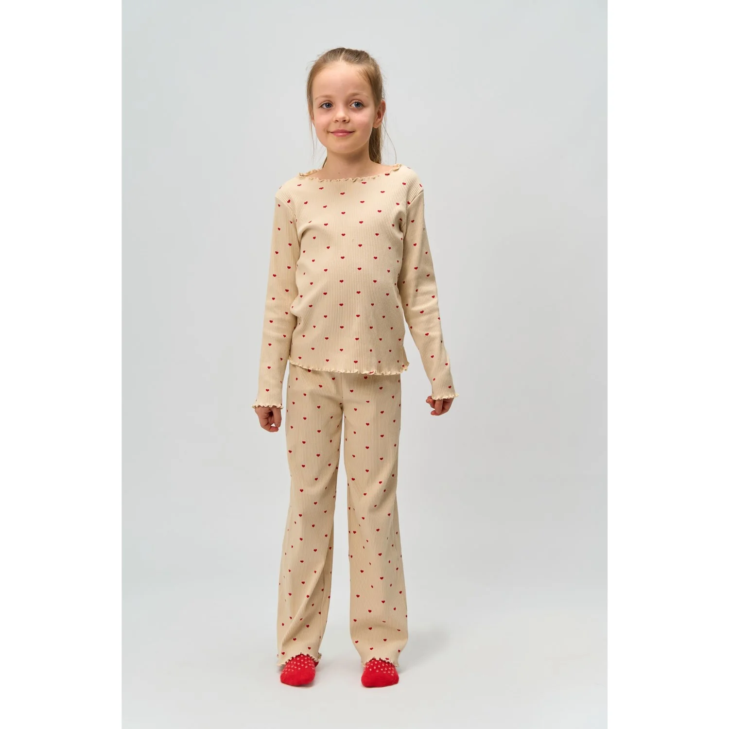 The New Gardenia AOP Holiday Heart Rib Night Set - Image 5