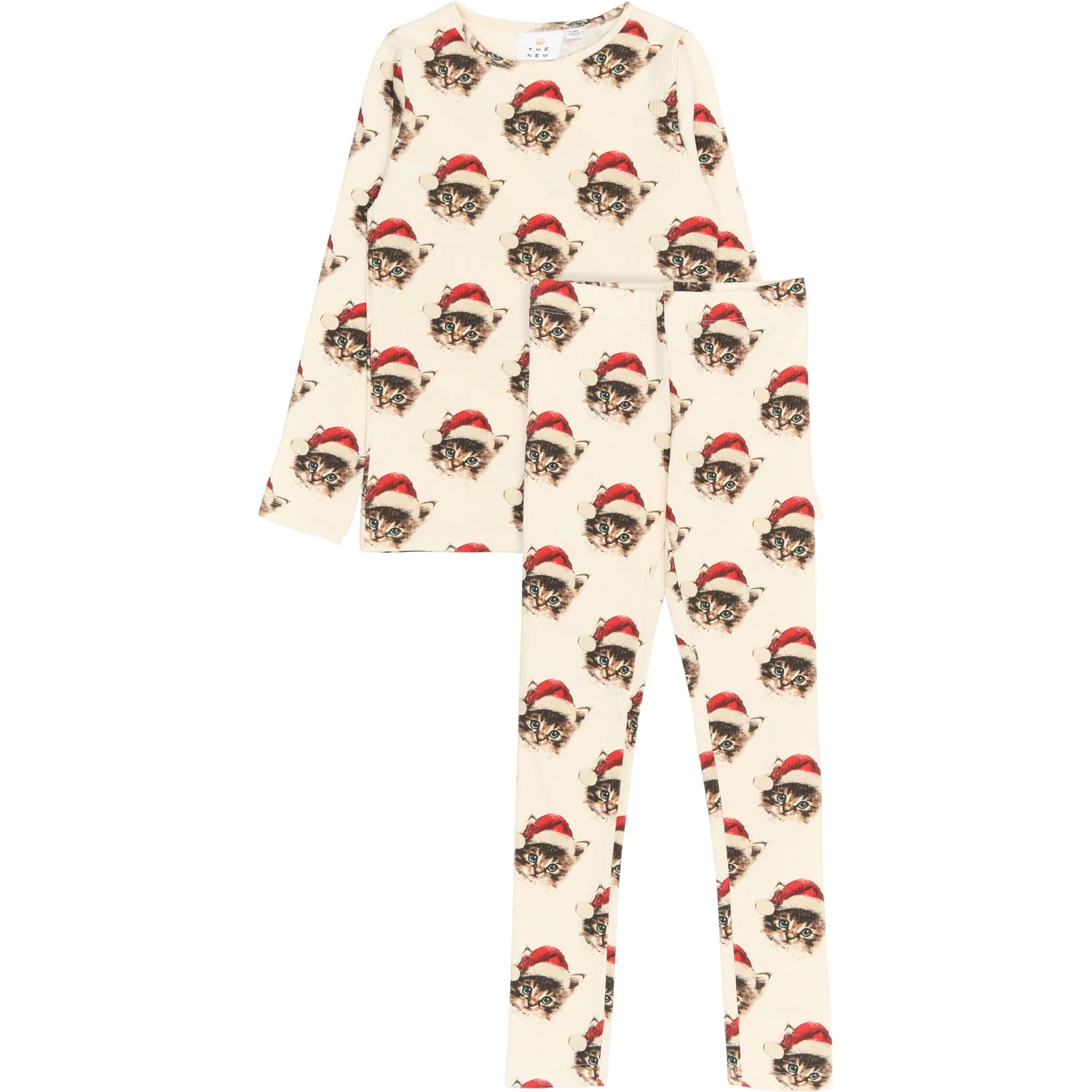 The New Gardenia Cat AOP Holiday Rib Night Set