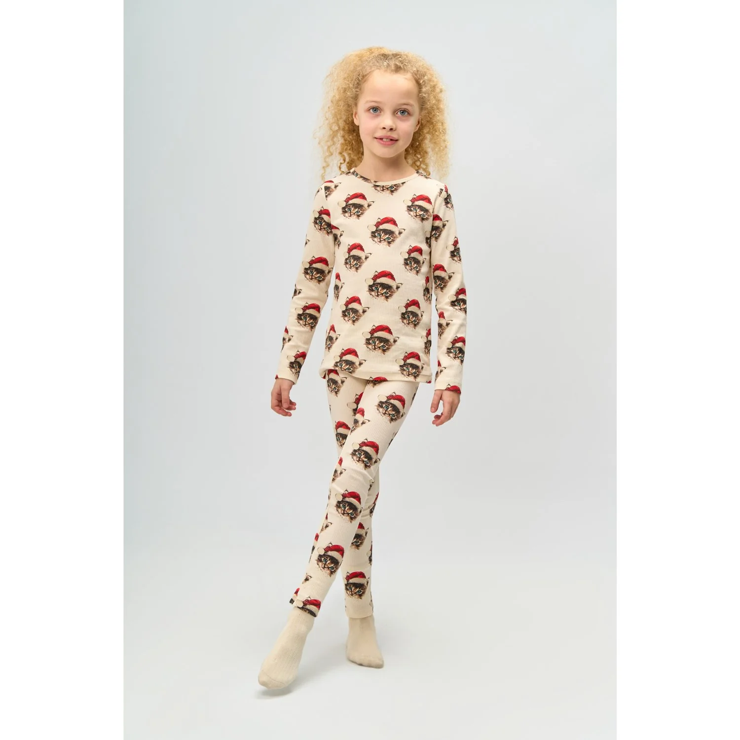 The New Gardenia Cat AOP Holiday Rib Night Set - Image 3