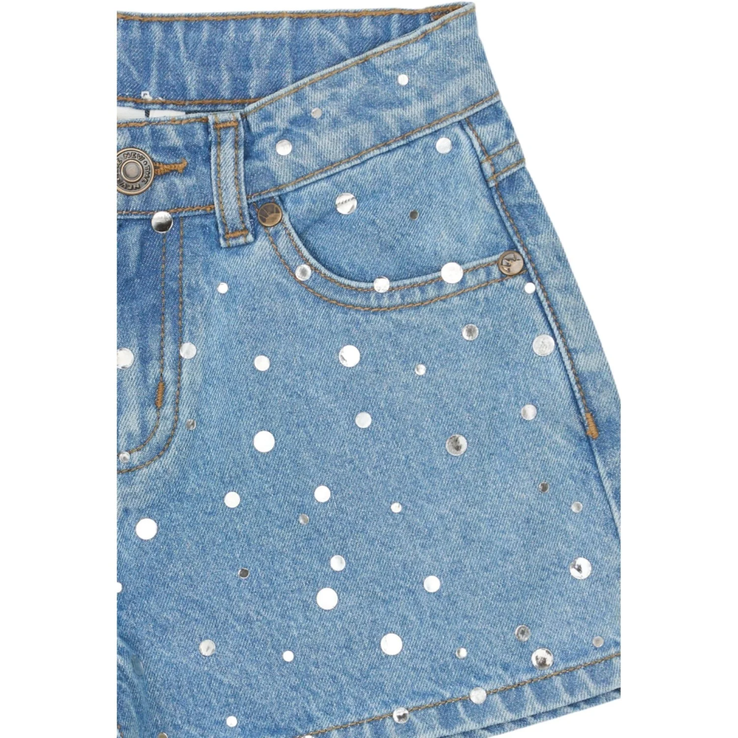 The New Light Blue Denim Tnromina Regular Fit Denim Shorts - Image 3