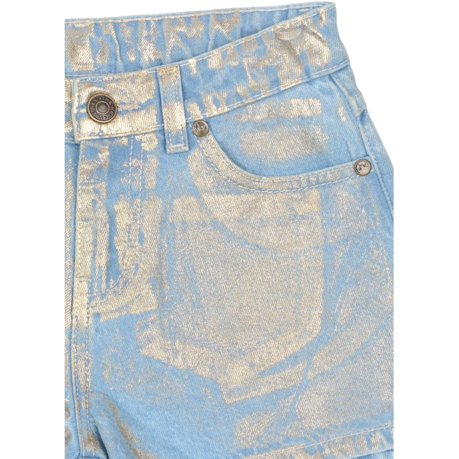 The New Light Blue Denim Tnrosanna Regular Fit Denim Shorts - Image 3