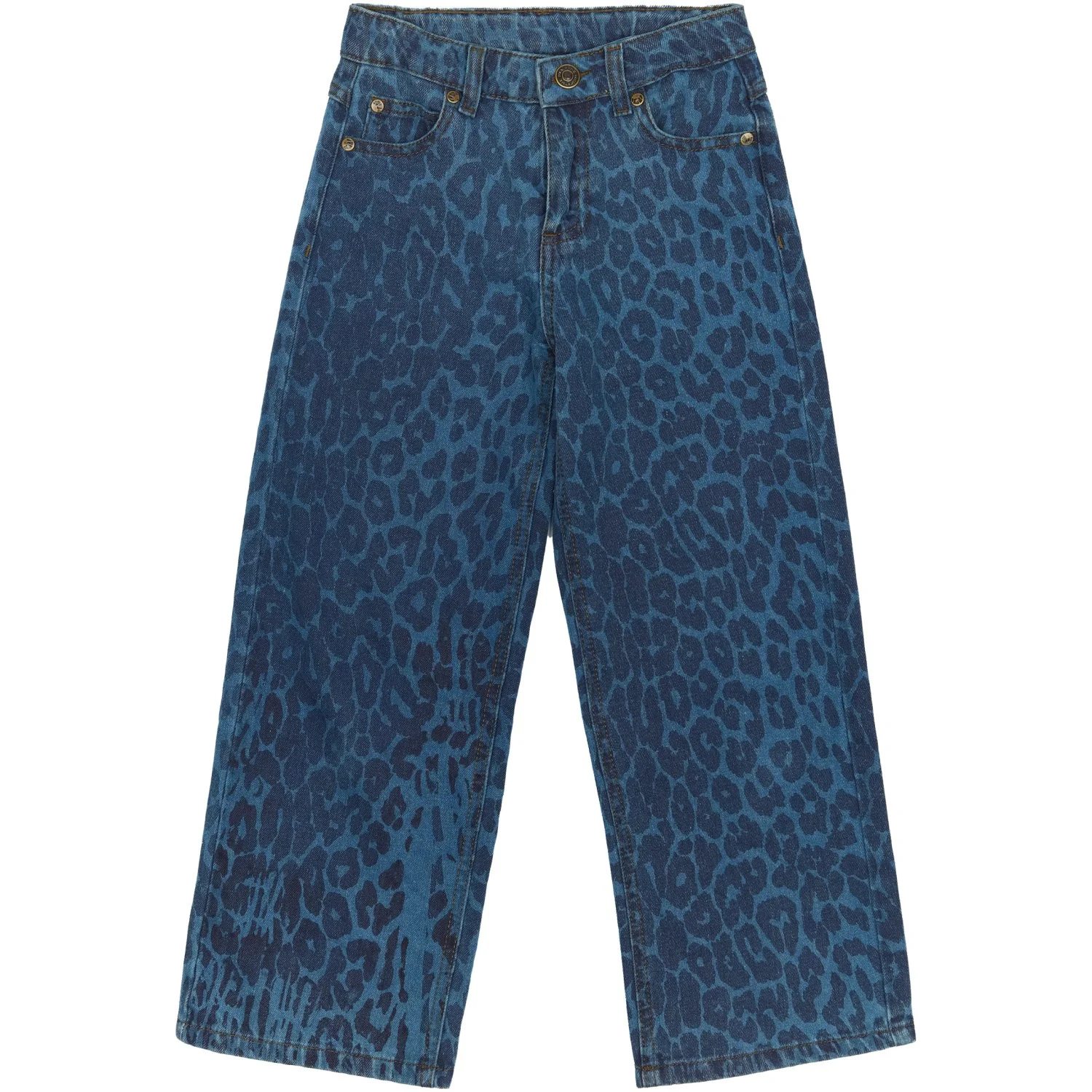 The New Medium Blue Denim AOP TNPrima Wide Jeans