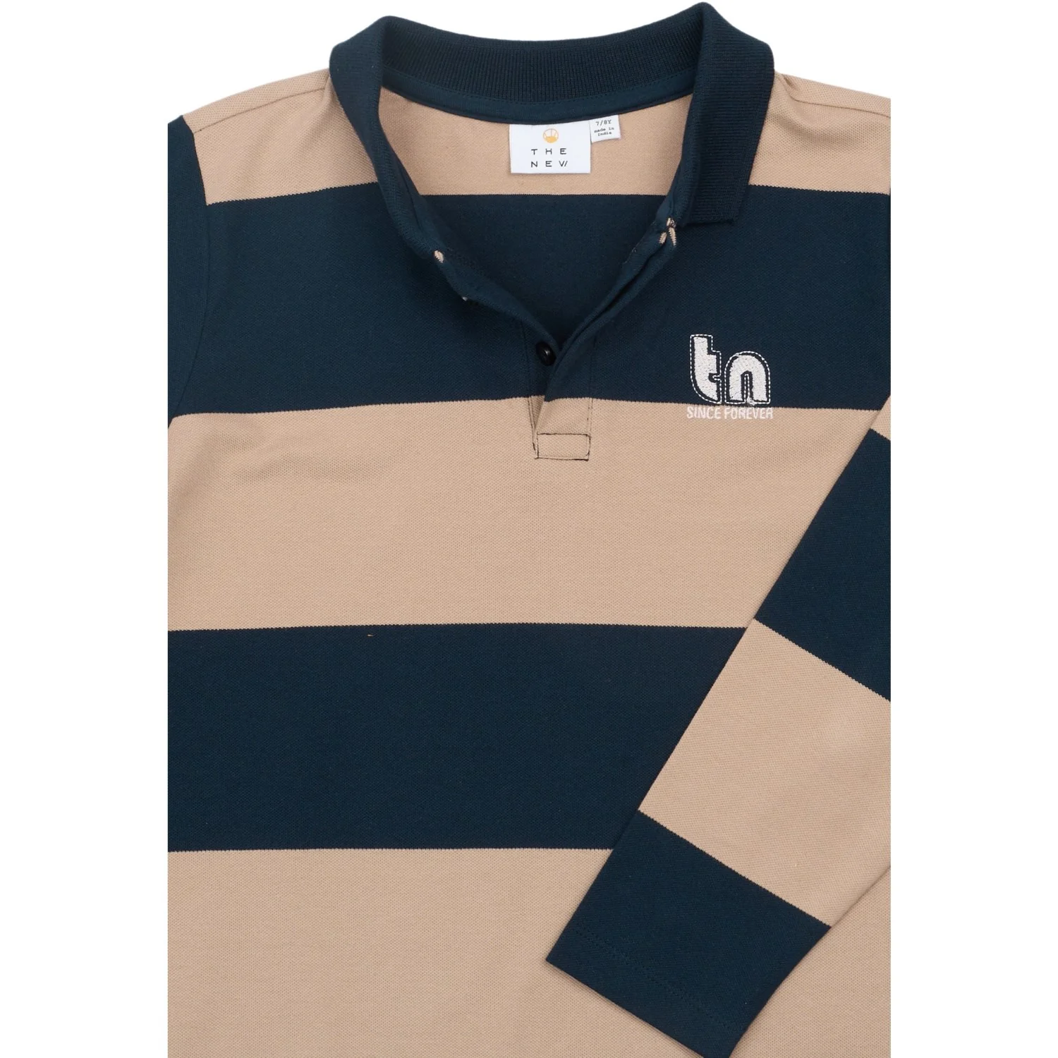 The New Navy Blazer Striped Rhett L_S Pique Polo - Image 2