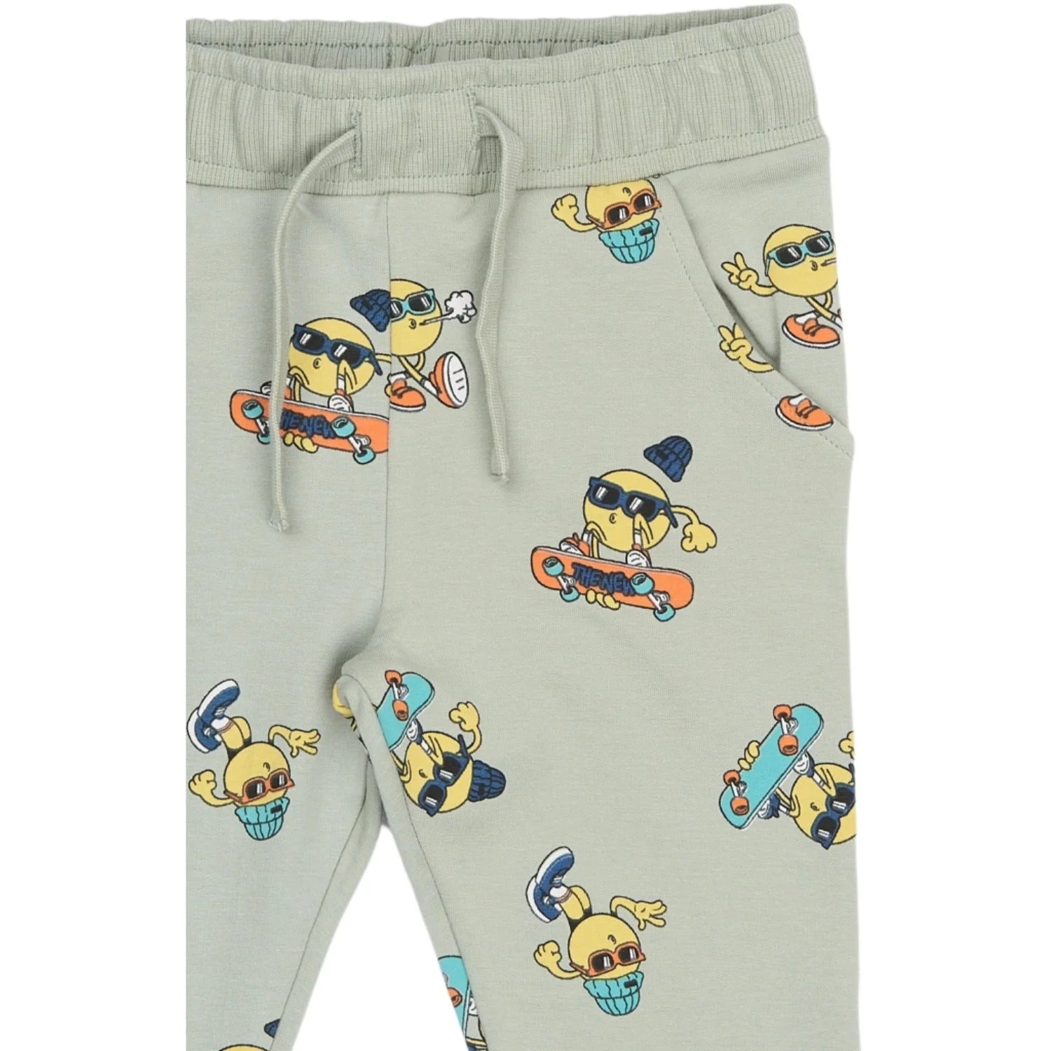 THE NEW Siblings Aqua Gray Aop Tnstsantiago Sweatpants - Image 2