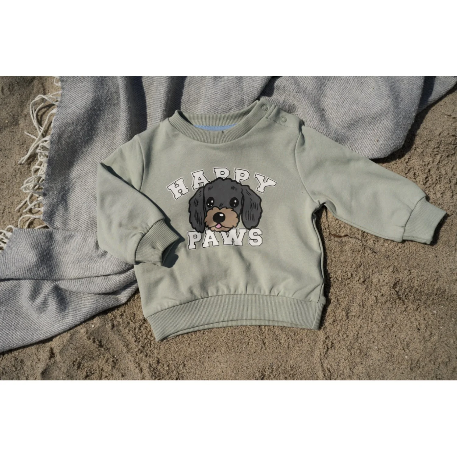 THE NEW Siblings Aqua Gray Tnsbsacarias Sweatshirt - Image 2
