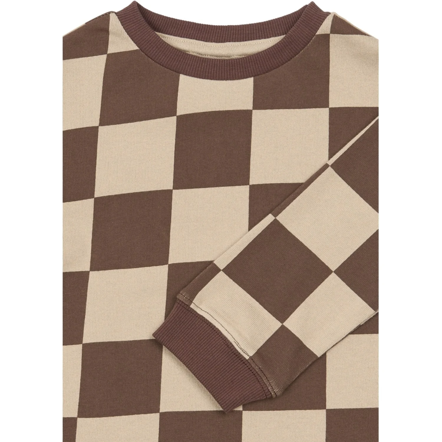 THE NEW Siblings Chestnut Check Tnstvebbo Os Sweatshirt - Image 3