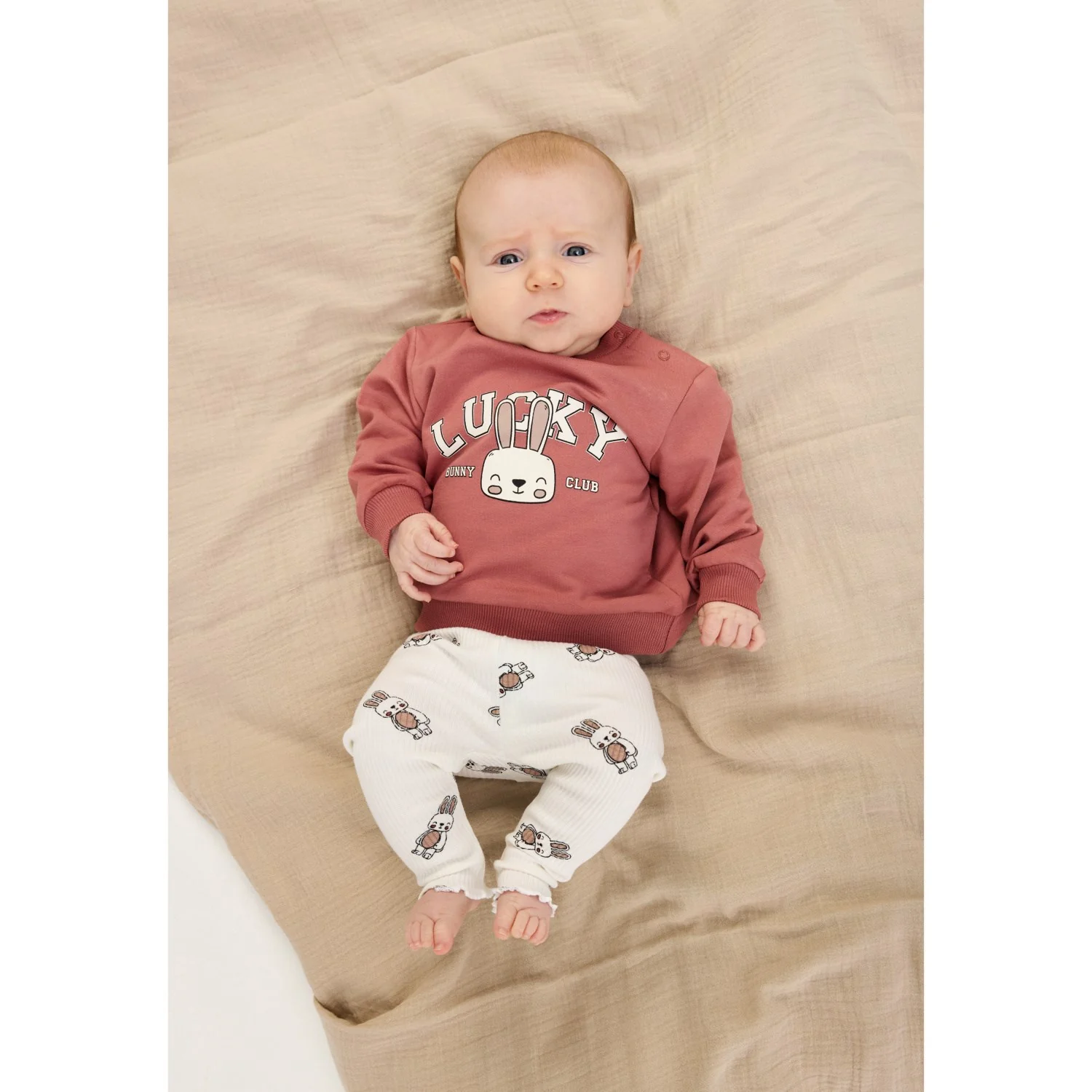 THE NEW Siblings Cloud Dancer AOP TNSBPippa Rib Leggings - Image 2
