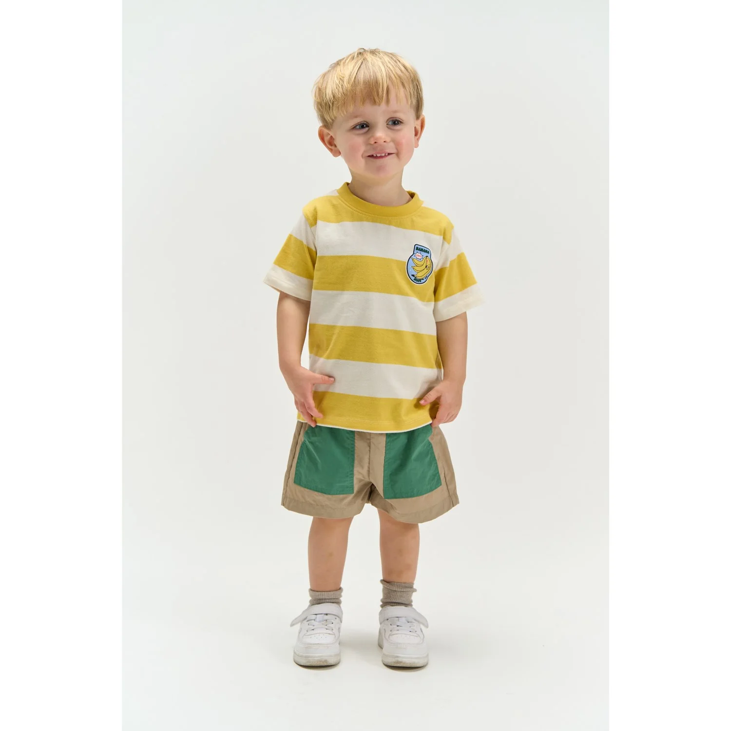 THE NEW Siblings Cream Gold Striped Tnsttrevor Os S_S Tee - Image 2
