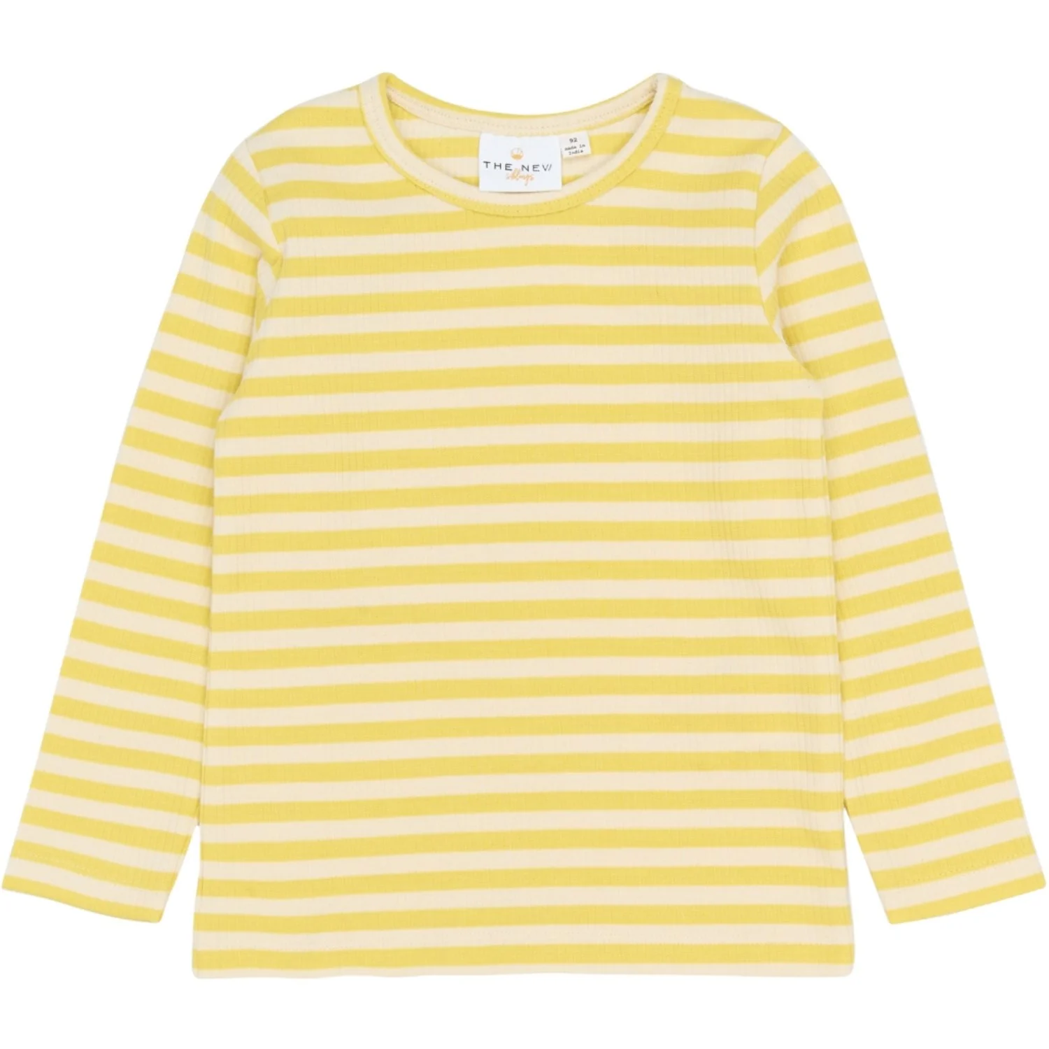 THE NEW Siblings Dusky Citron Striped Tnstfro L_S Rib Tee