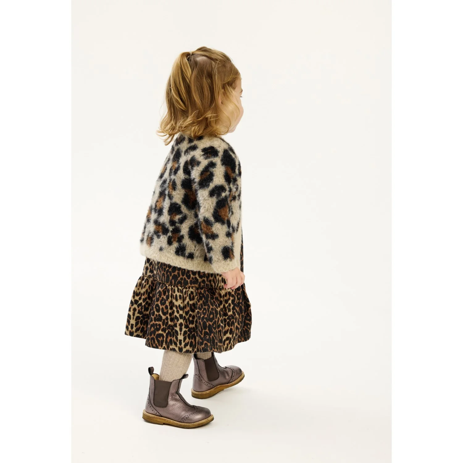 THE NEW Siblings Feather Gray AOP Pamela Jacquard Cardigan - Image 4
