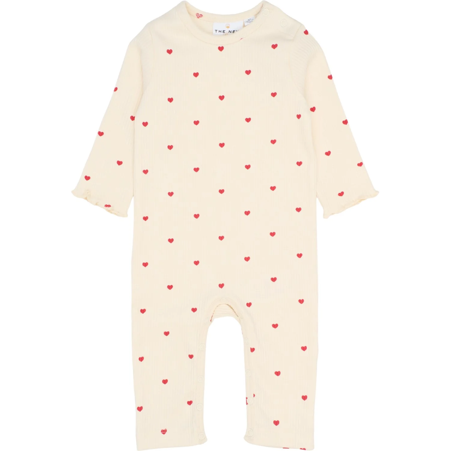 THE NEW Siblings Gardenia AOP Holiday L_S Heart Rib Jumpsuit