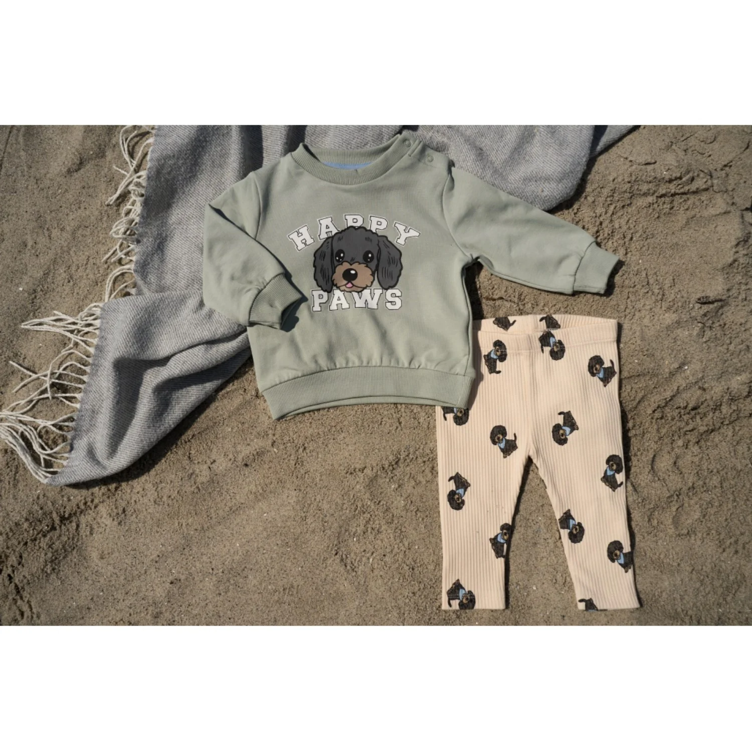 THE NEW Siblings Gardenia Aop Tnsbsylvan Rib Leggings - Image 2