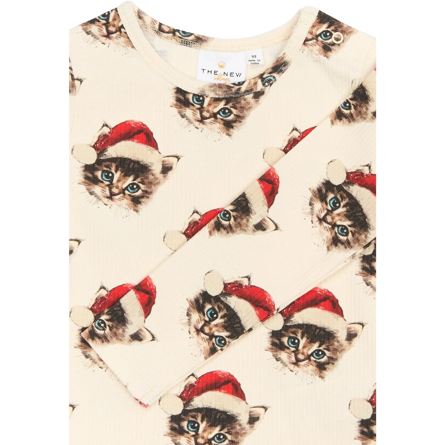 THE NEW Siblings Gardenia Cat AOP Holiday Rib Night Set - Image 2
