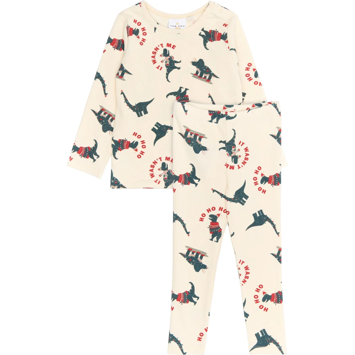 THE NEW Siblings Gardenia Dino AOP Holiday Rib Night Set