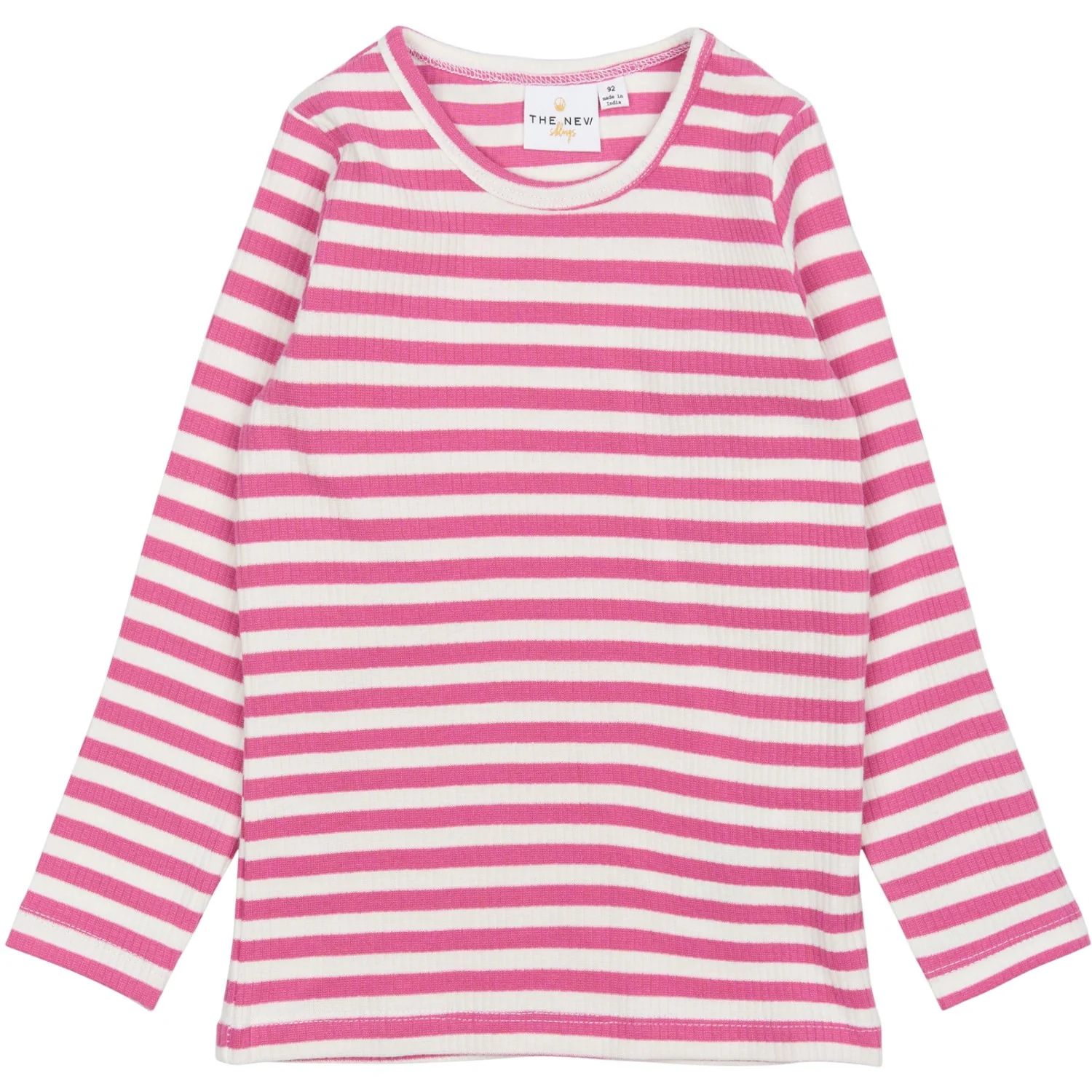 THE NEW Siblings Ibis Rose Striped Fro L_S Rib Tee