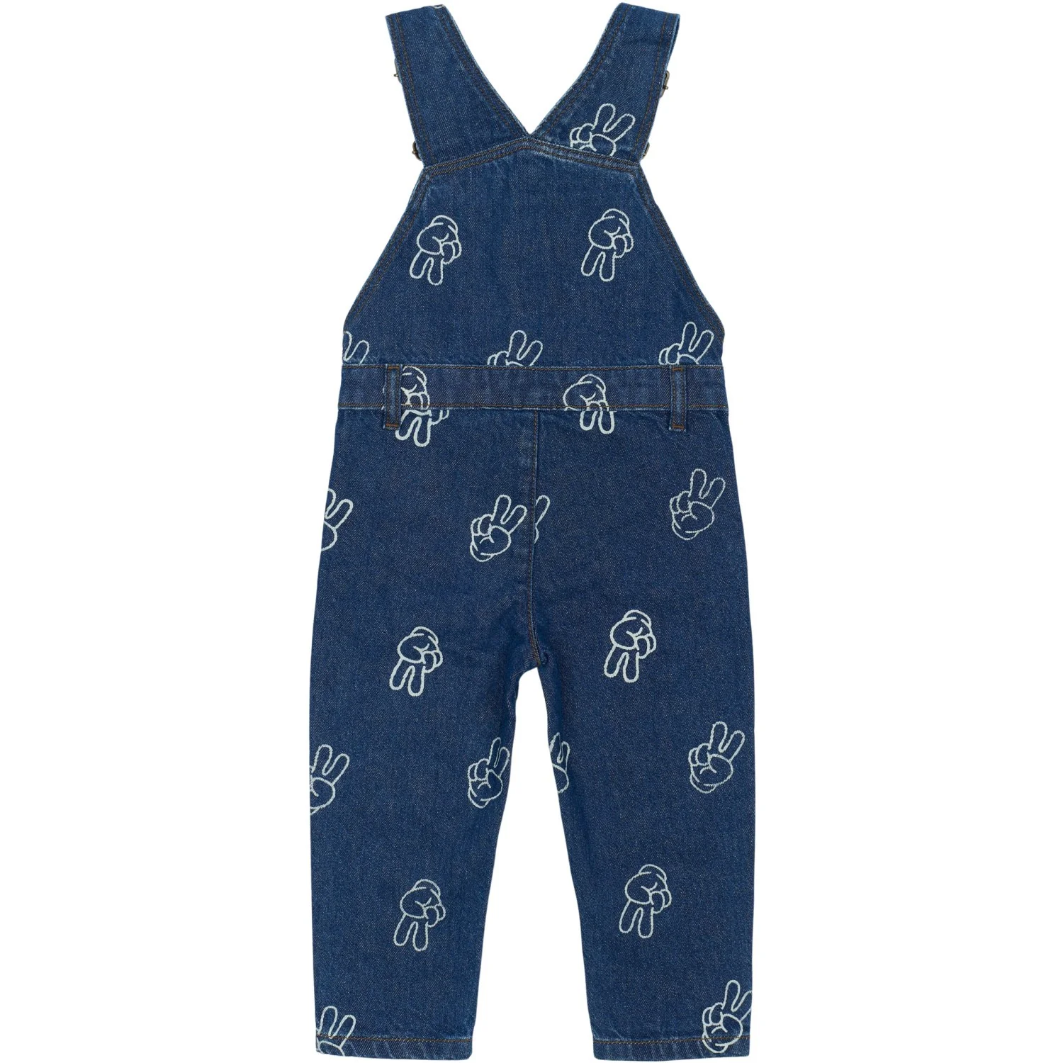 THE NEW Siblings Medium Blue Denim AOP TNSTProsper Denim Dungarees - Image 3
