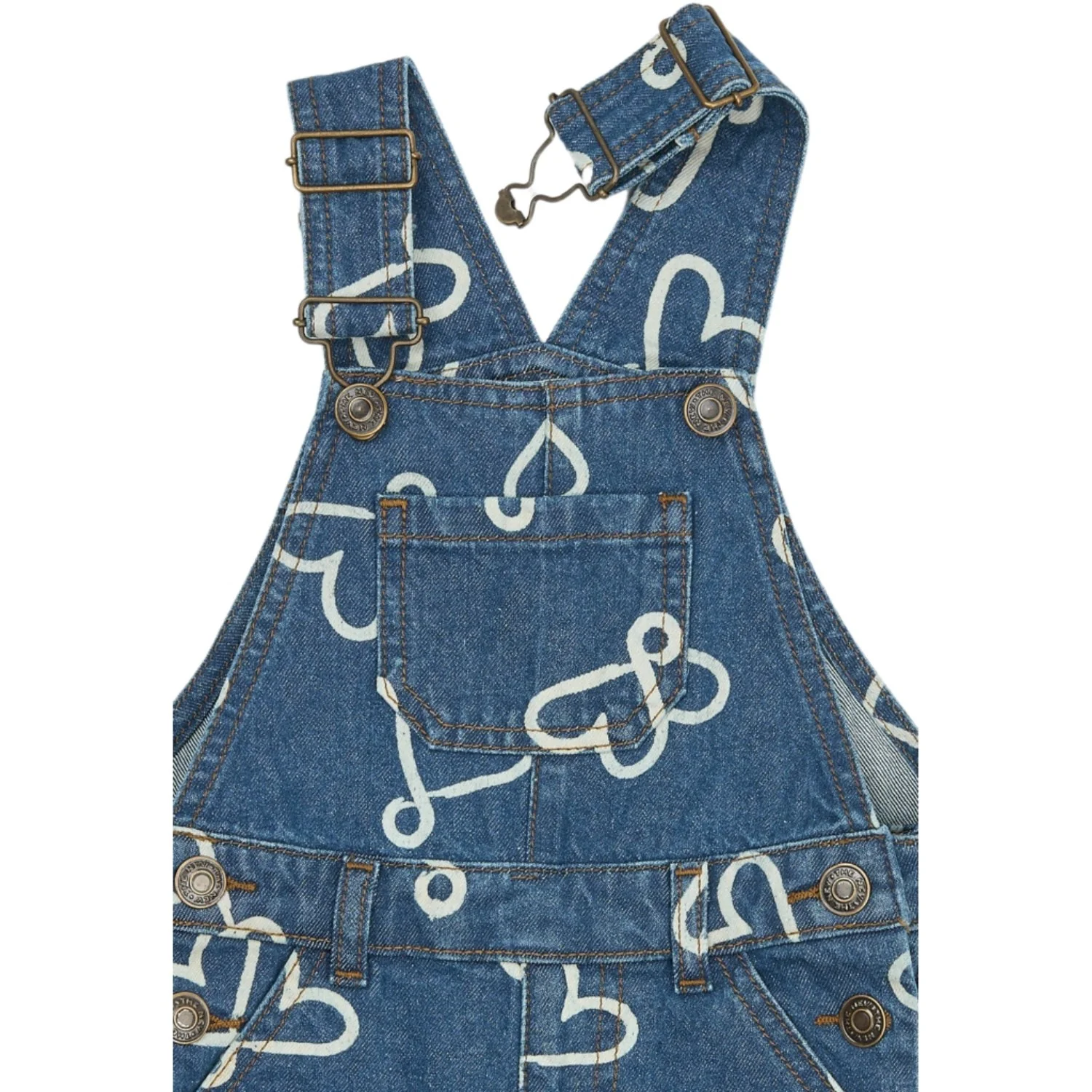 THE NEW Siblings Medium Blue Denim Aop Tnstshea Denim Dungarees - Image 3