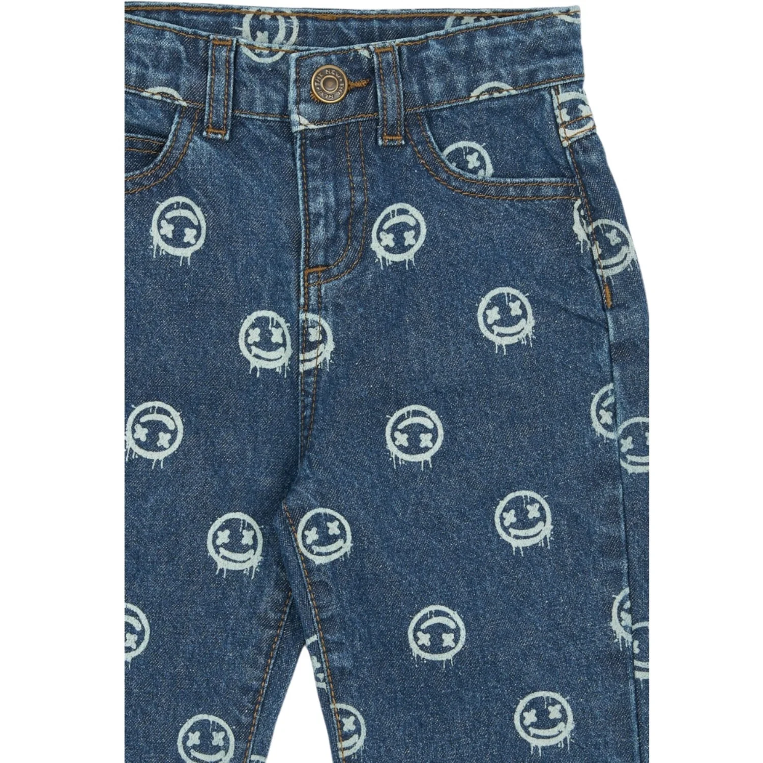 THE NEW Siblings Medium Blue Denim Aop Tnstspero Baggy Fit Jeans - Image 3