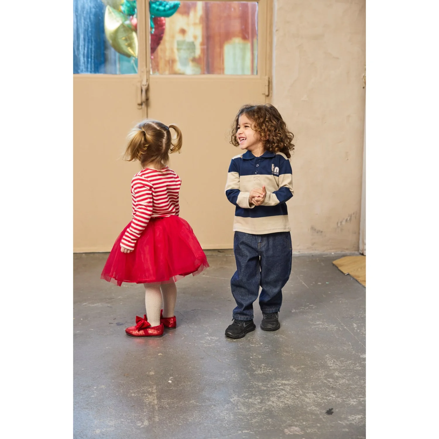 THE NEW Siblings Navy Blazer Striped Rinon L_S Pique Polo - Image 2