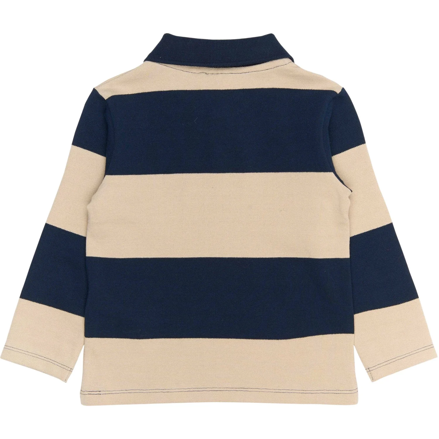 THE NEW Siblings Navy Blazer Striped Rinon L_S Pique Polo - Image 7