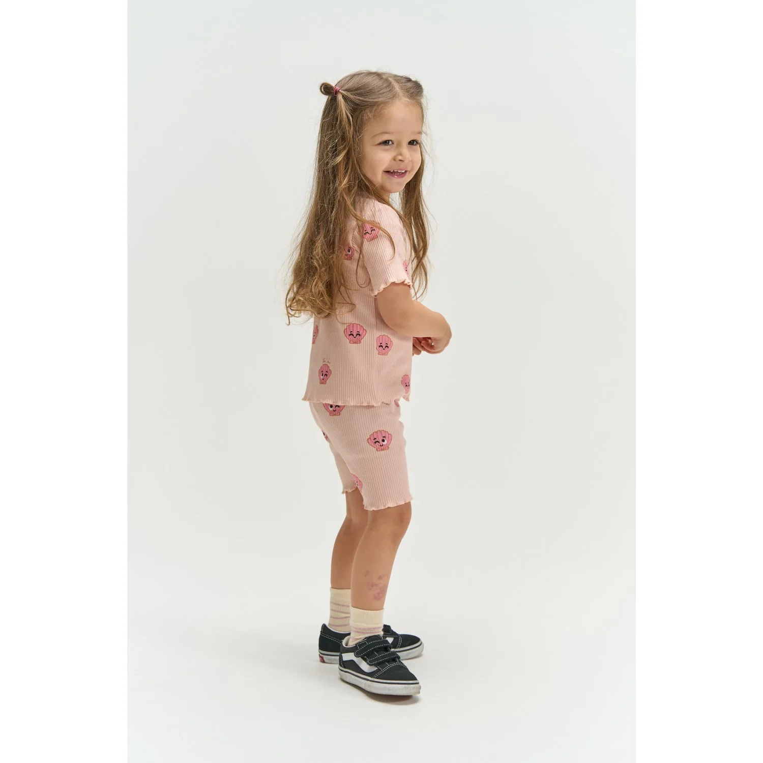 THE NEW Siblings Peach Whip Aop Tnsttinker Tight Rib Shorts - Image 3