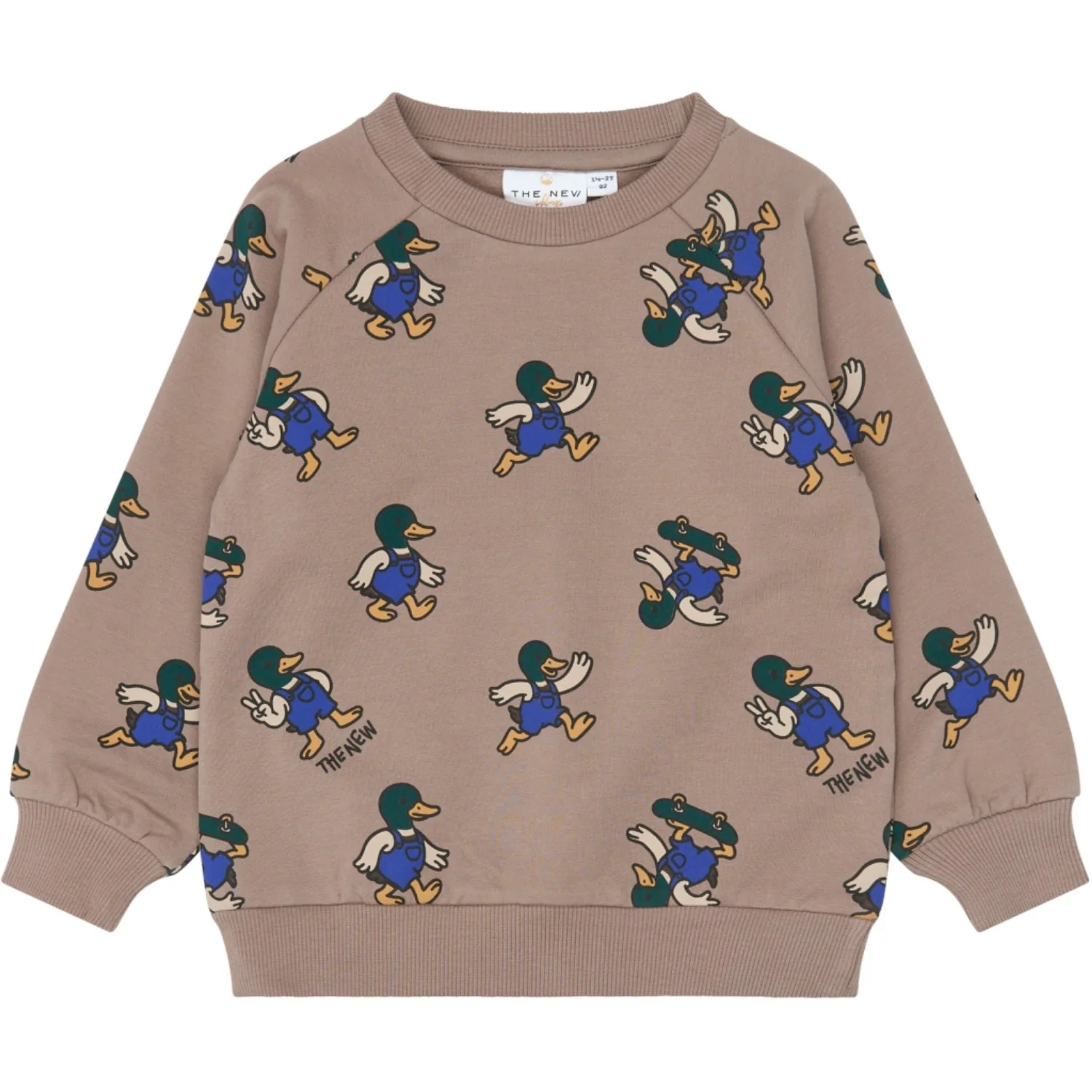THE NEW Siblings Taupe Gray AOP Tn Tnstvhil Sweatshirt