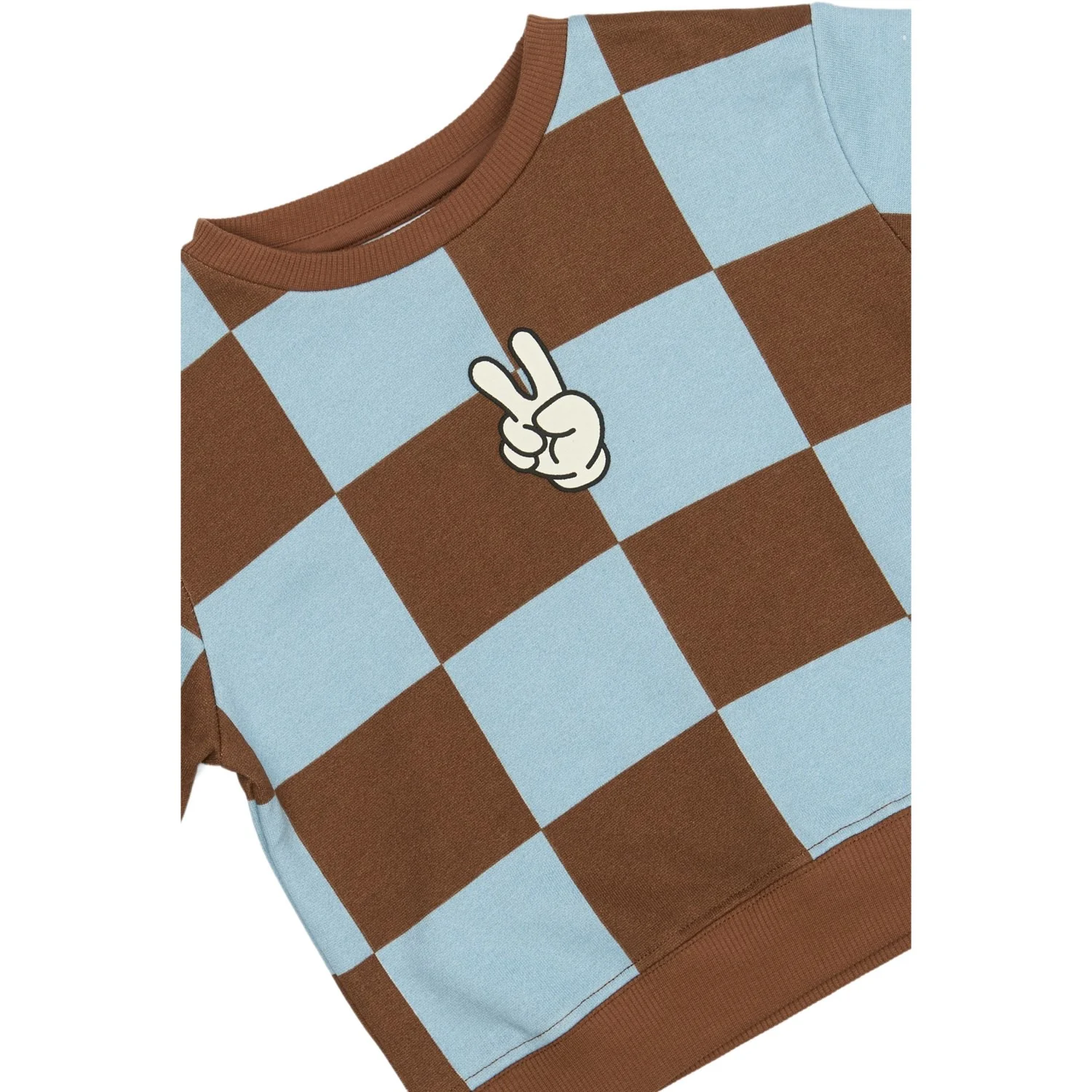 THE NEW Siblings Toffee Check TNSTPaulie OS Sweatshirt - Image 4