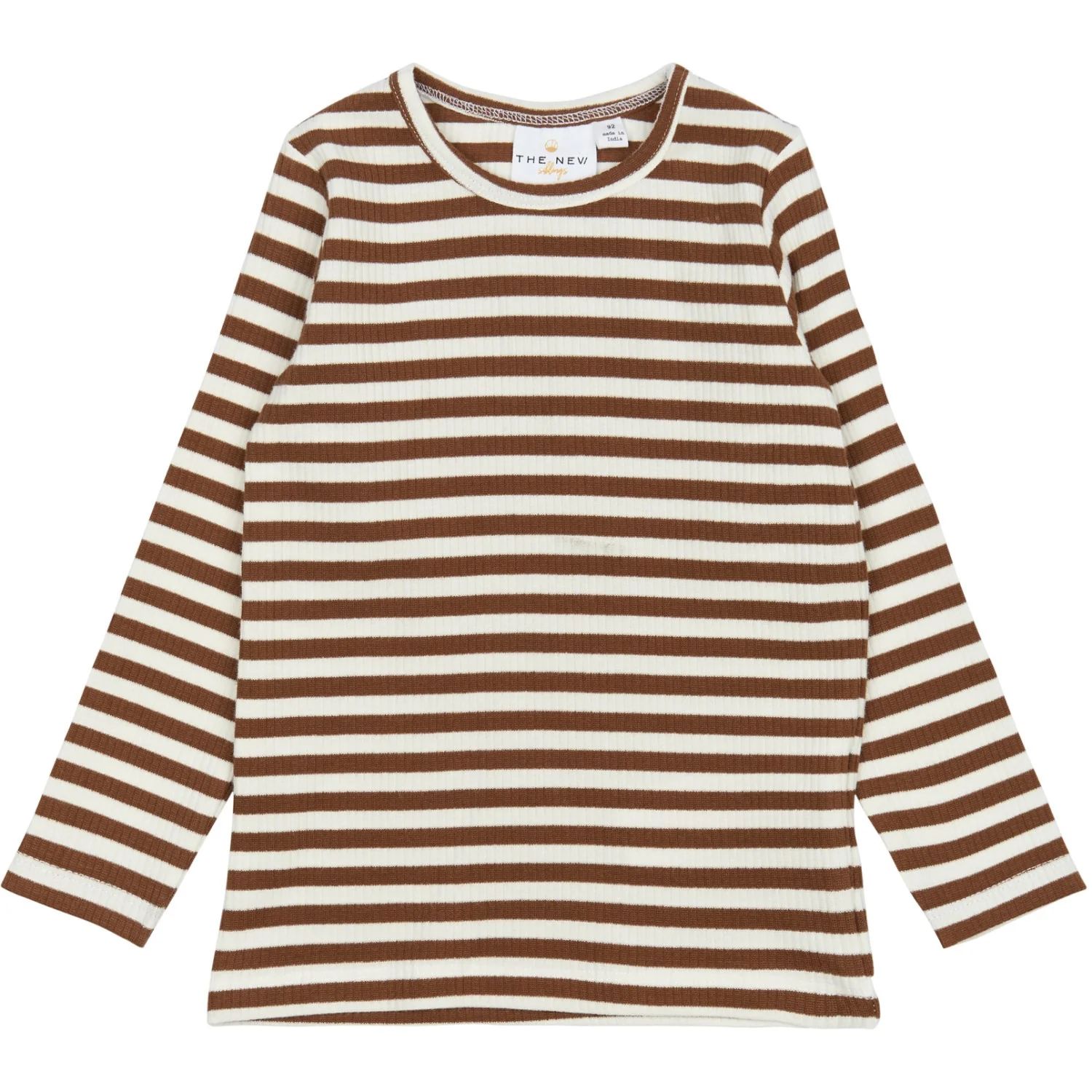 THE NEW Siblings Toffee Striped Fro L_S Rib Tee