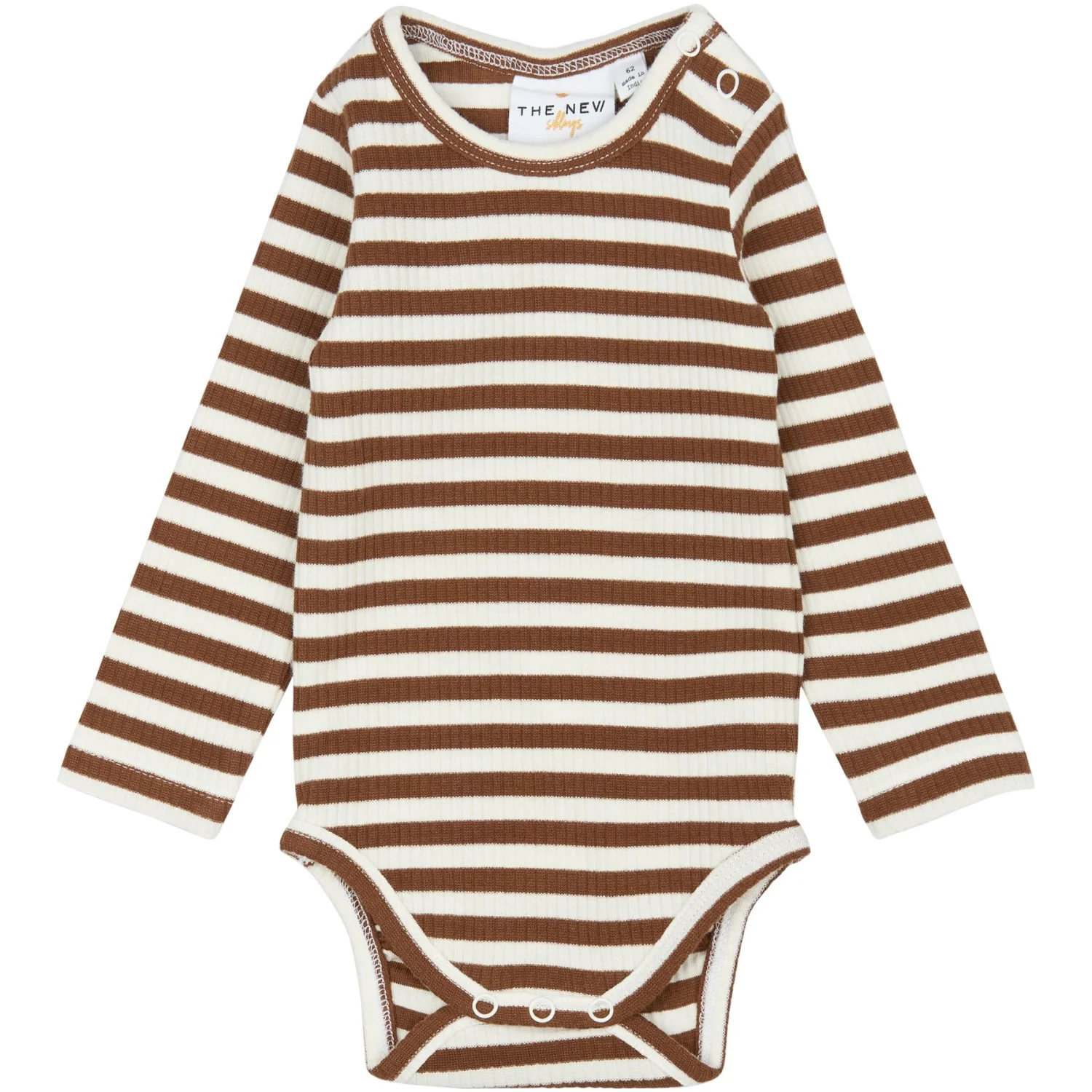 THE NEW Siblings Toffee Striped TNSBFro L_S Rib Body
