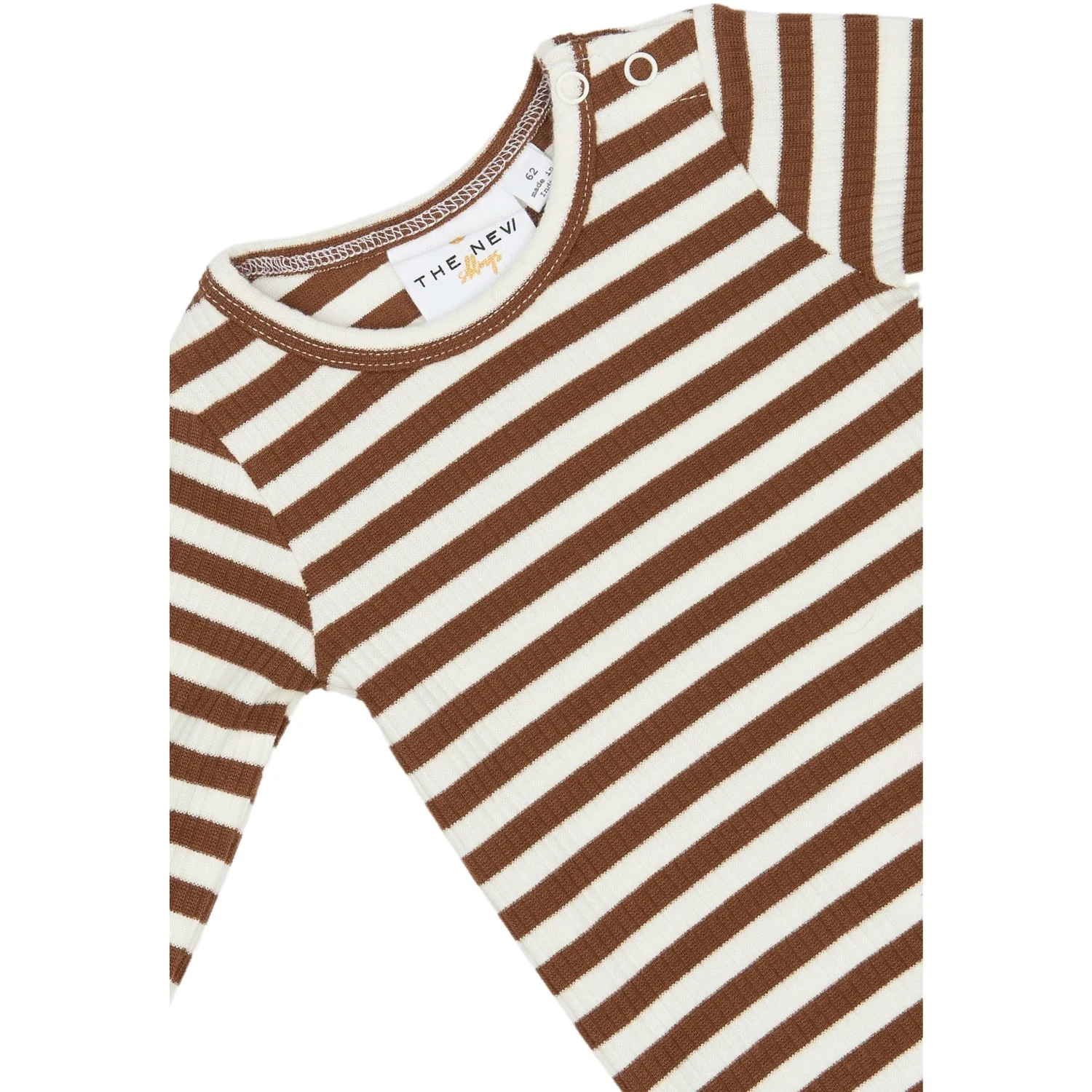 THE NEW Siblings Toffee Striped TNSBFro L_S Rib Body - Image 2