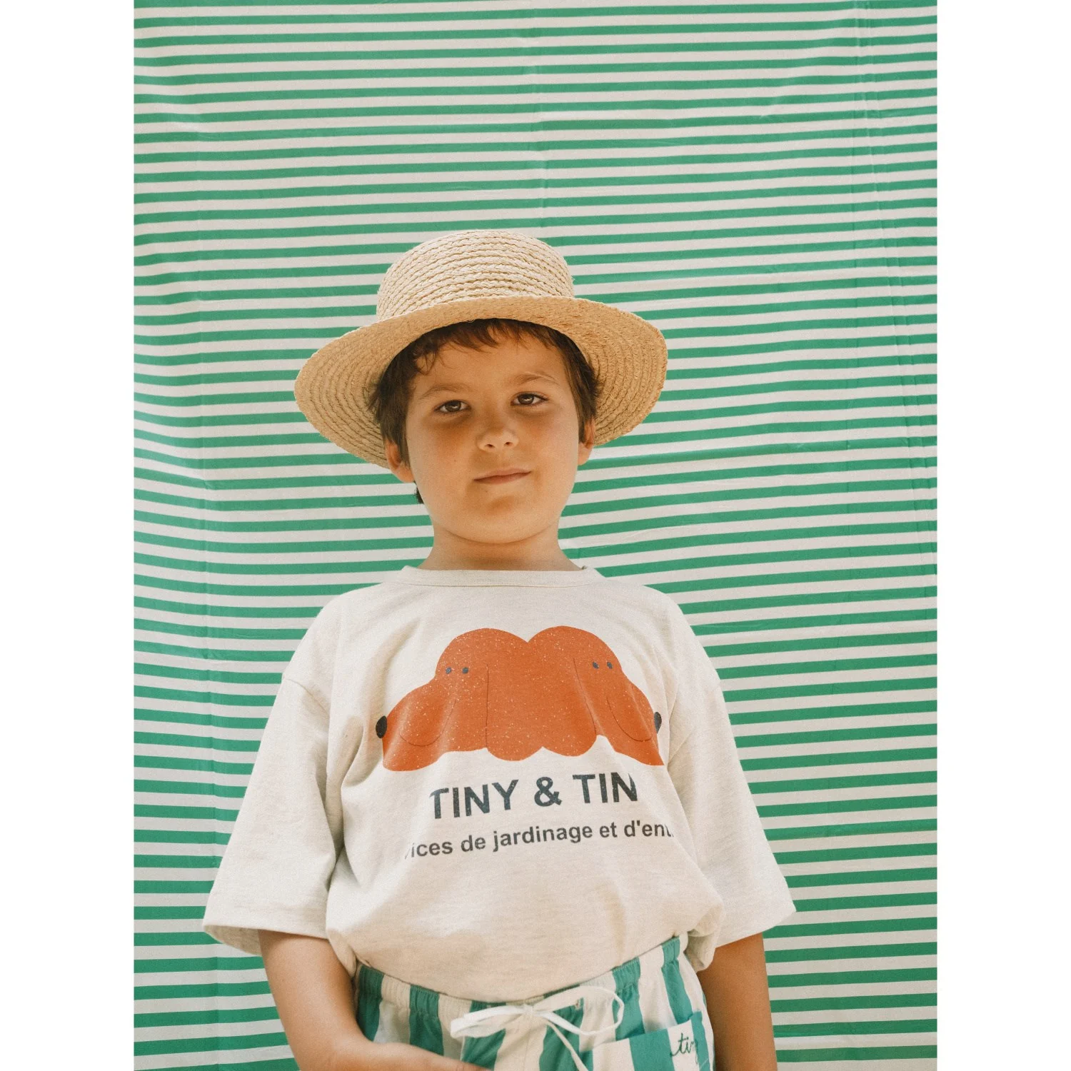 TinyCottons Cream Heather Tiny&Tiny Graphic Tee - Image 2