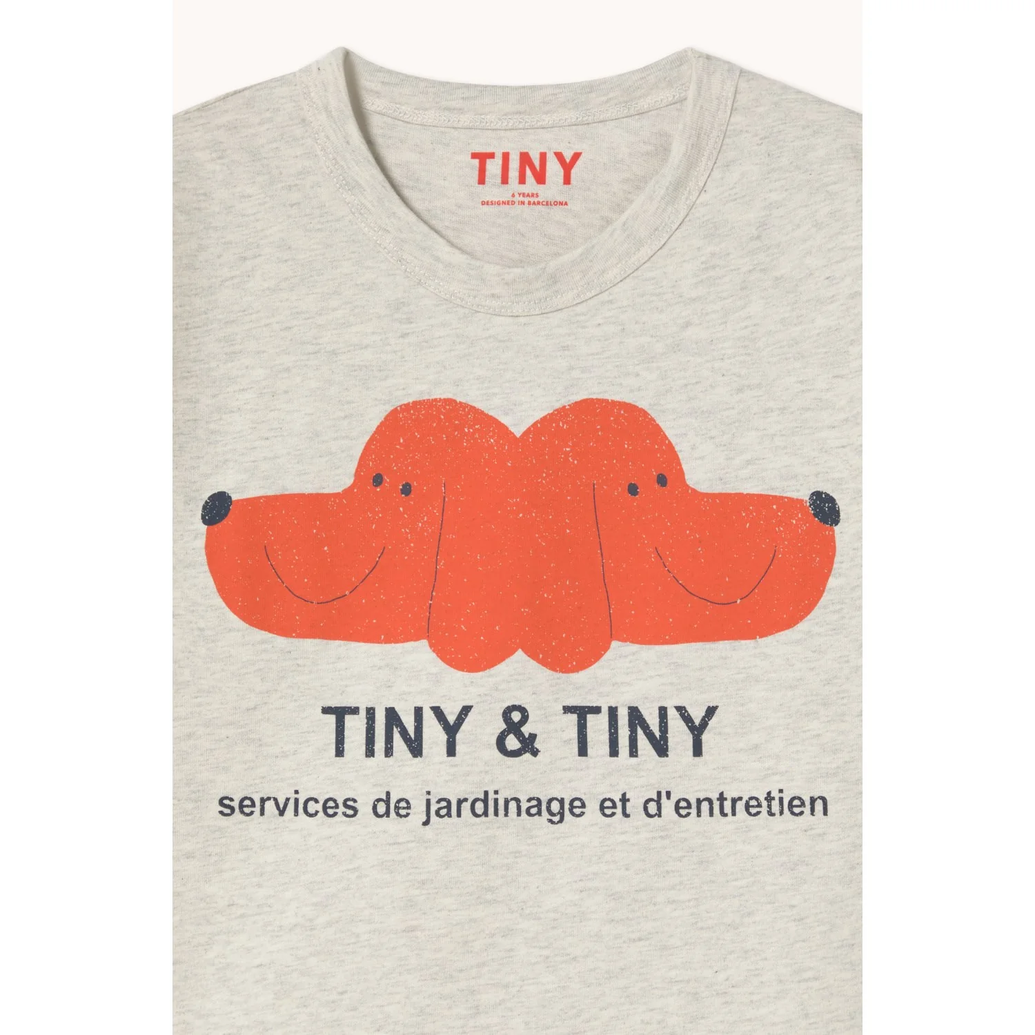 TinyCottons Cream Heather Tiny&Tiny Graphic Tee - Image 3