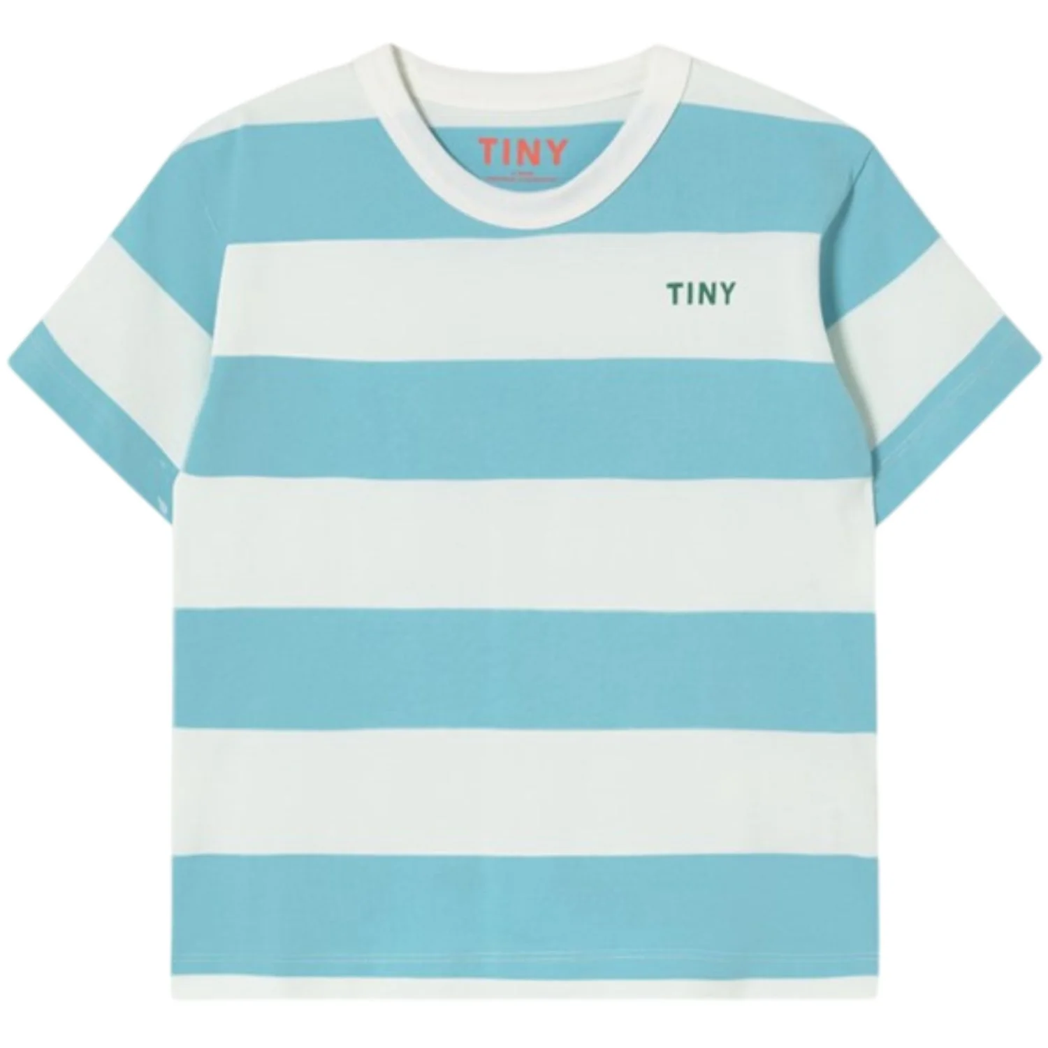 TinyCottons Light Cyan Stripes Knit Tee