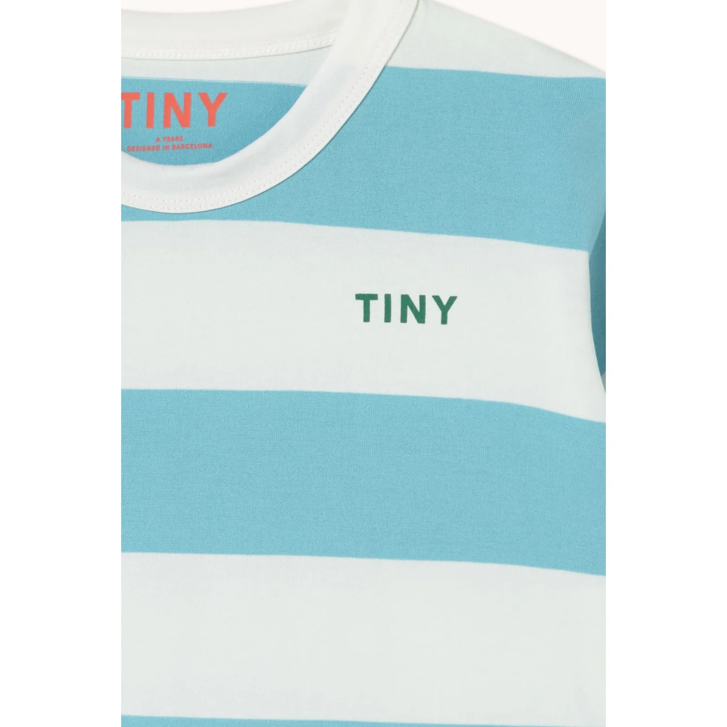 TinyCottons Light Cyan Stripes Knit Tee - Image 3