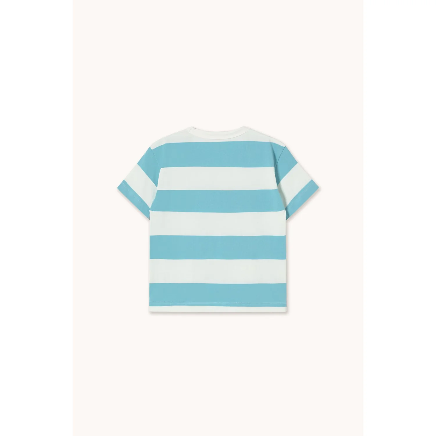 TinyCottons Light Cyan Stripes Knit Tee - Image 4