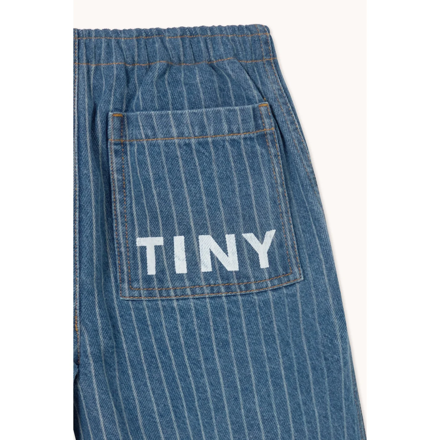 TinyCottons Light Wash Denim Stripes Denim Pant - Image 2