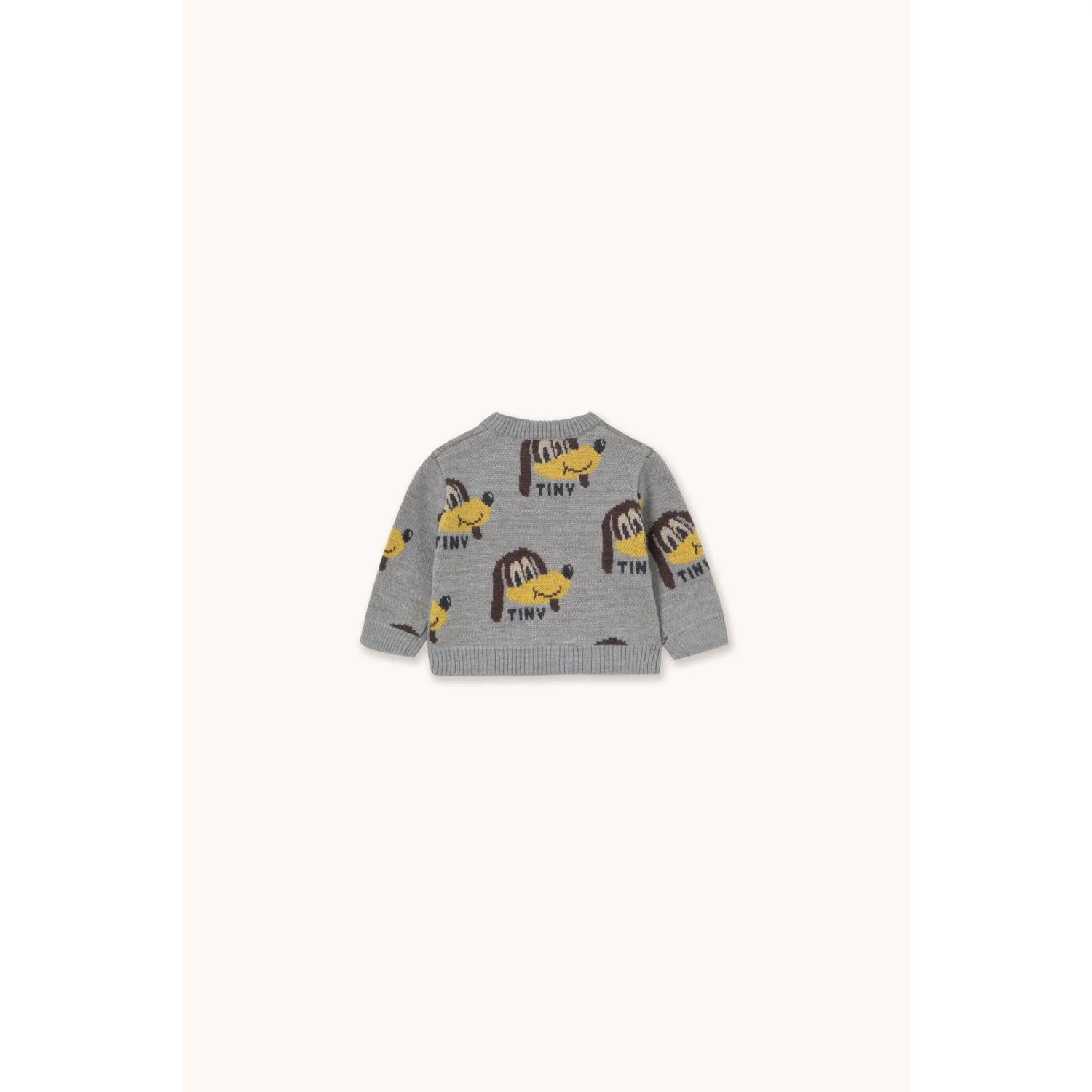 TinyCottons Medium Grey Heather Dogs Baby Cardigan - Image 2