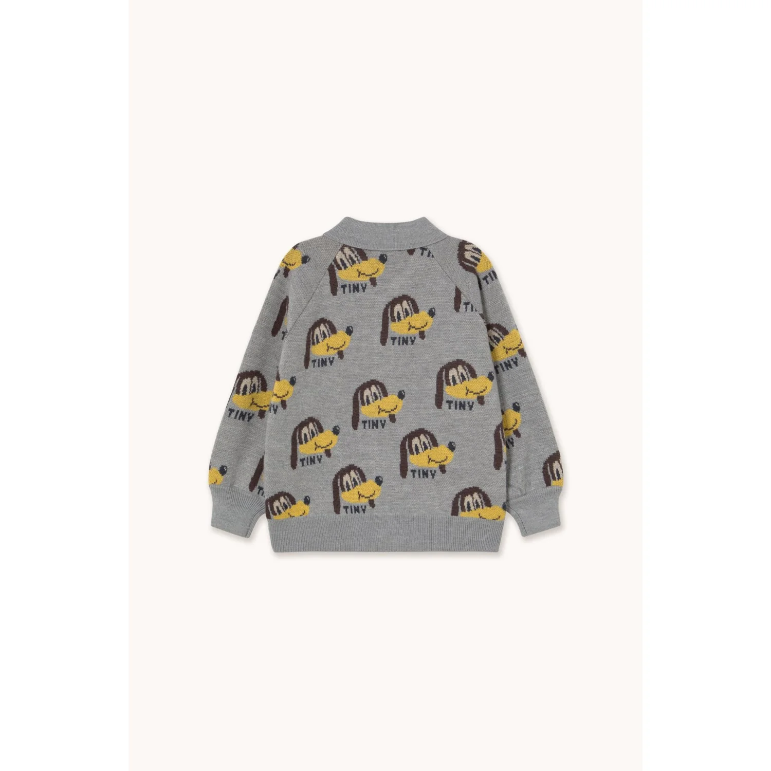 TinyCottons Medium Grey Heather Dogs Cardigan - Image 2