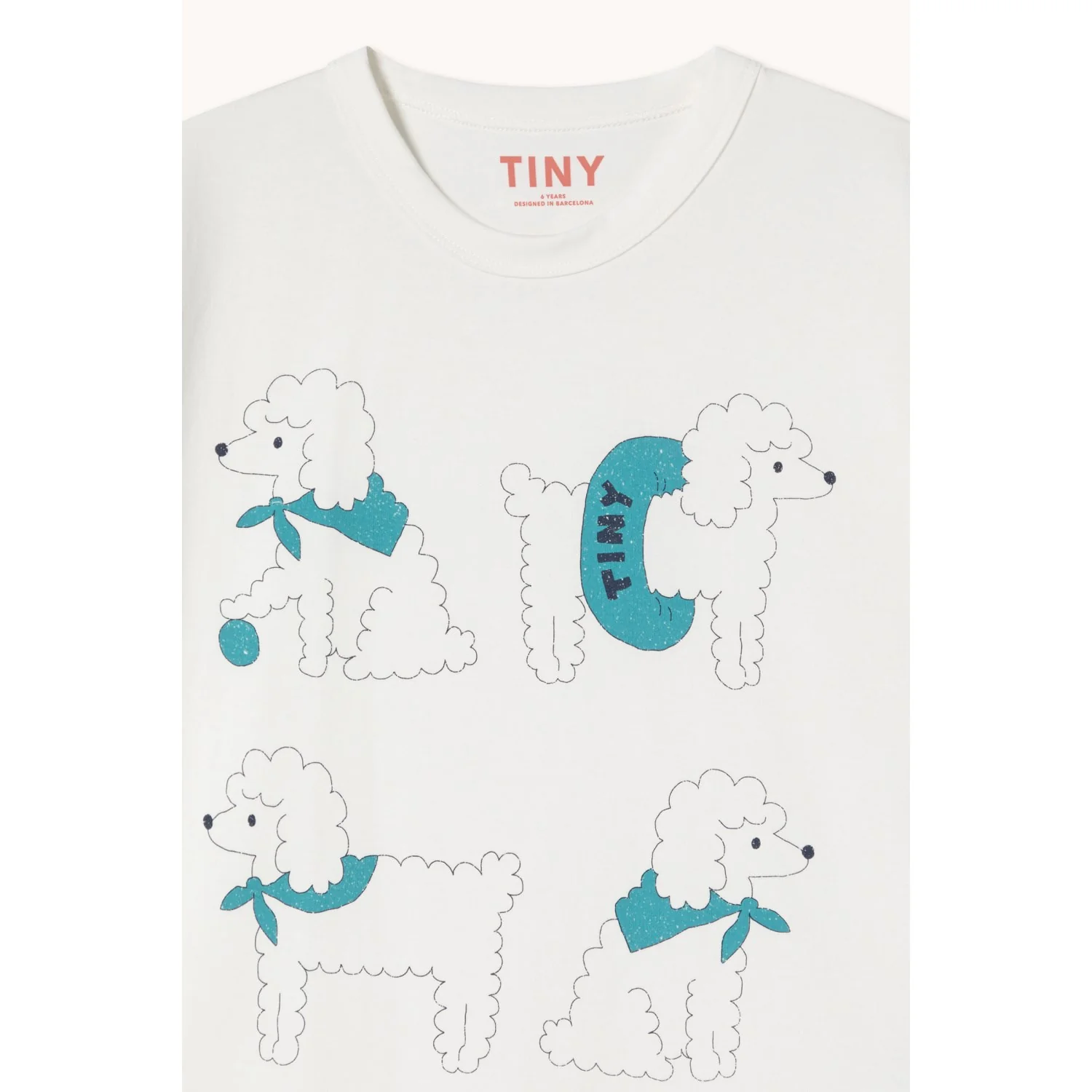 TinyCottons Off-white Poodle Graphic Tee - Image 3