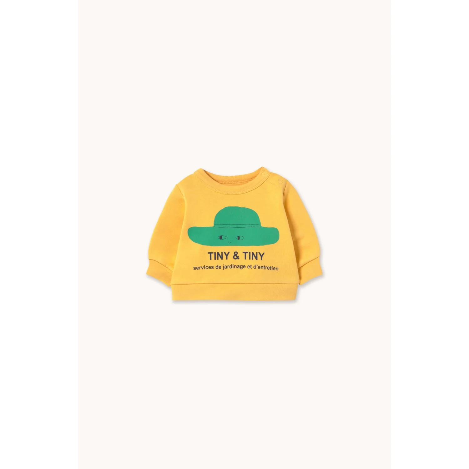 TinyCottons Soft Yellow Tiny Hat Baby Sweatshirt