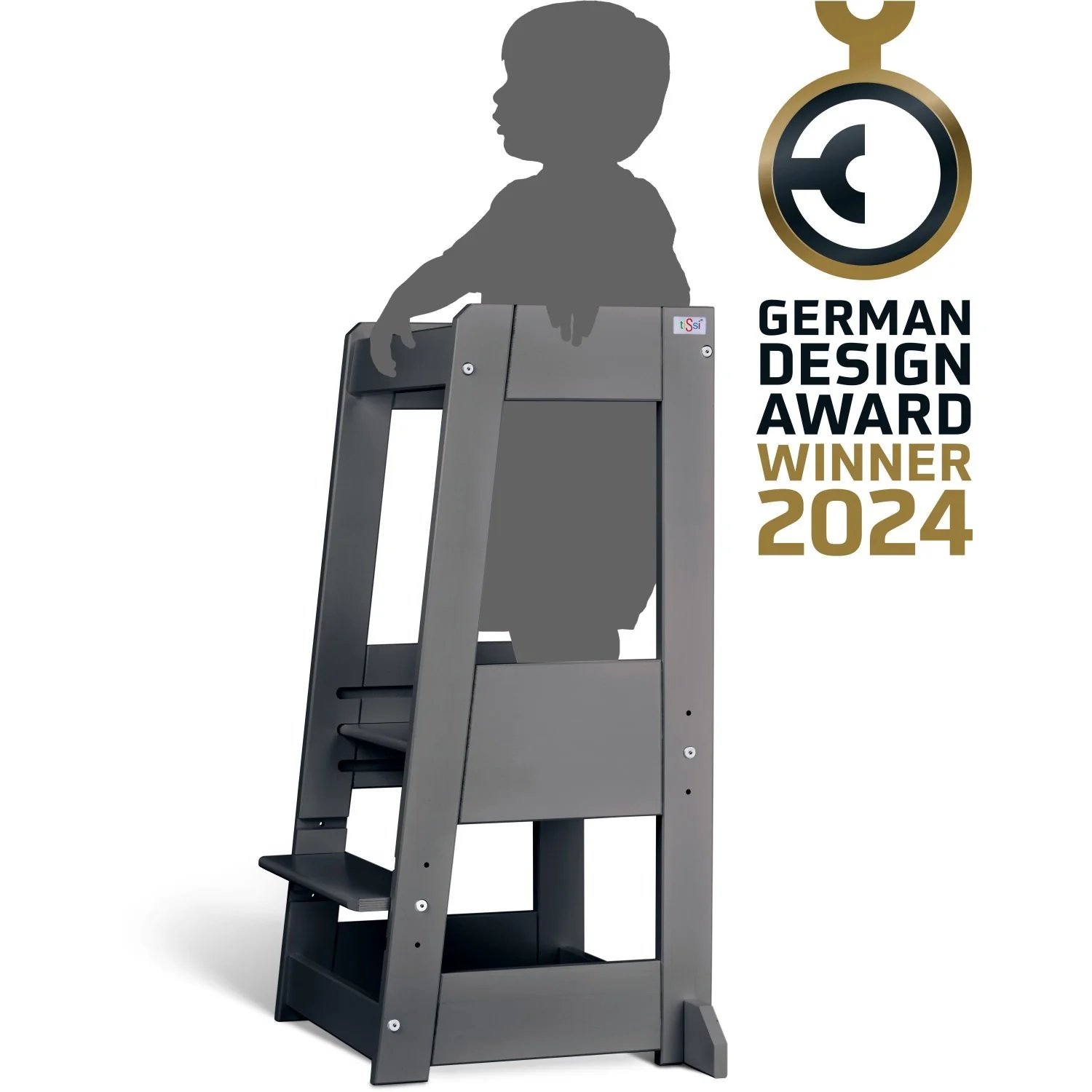 tiSsi® Grey Laquer Felix Learning Tower Solid Beech - Image 15