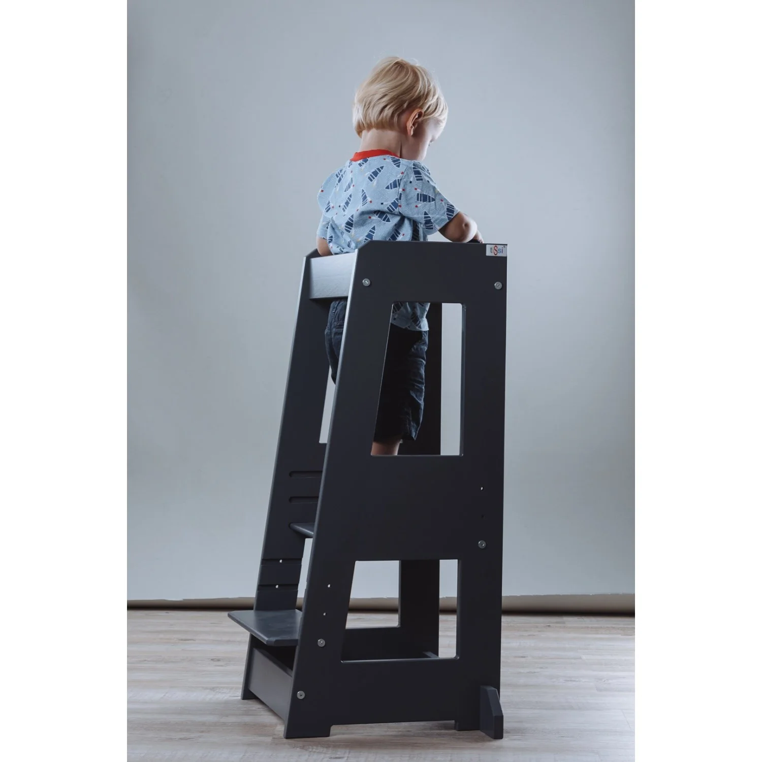 tiSsi® Grey Laquer Felix Learning Tower Solid Beech - Image 2