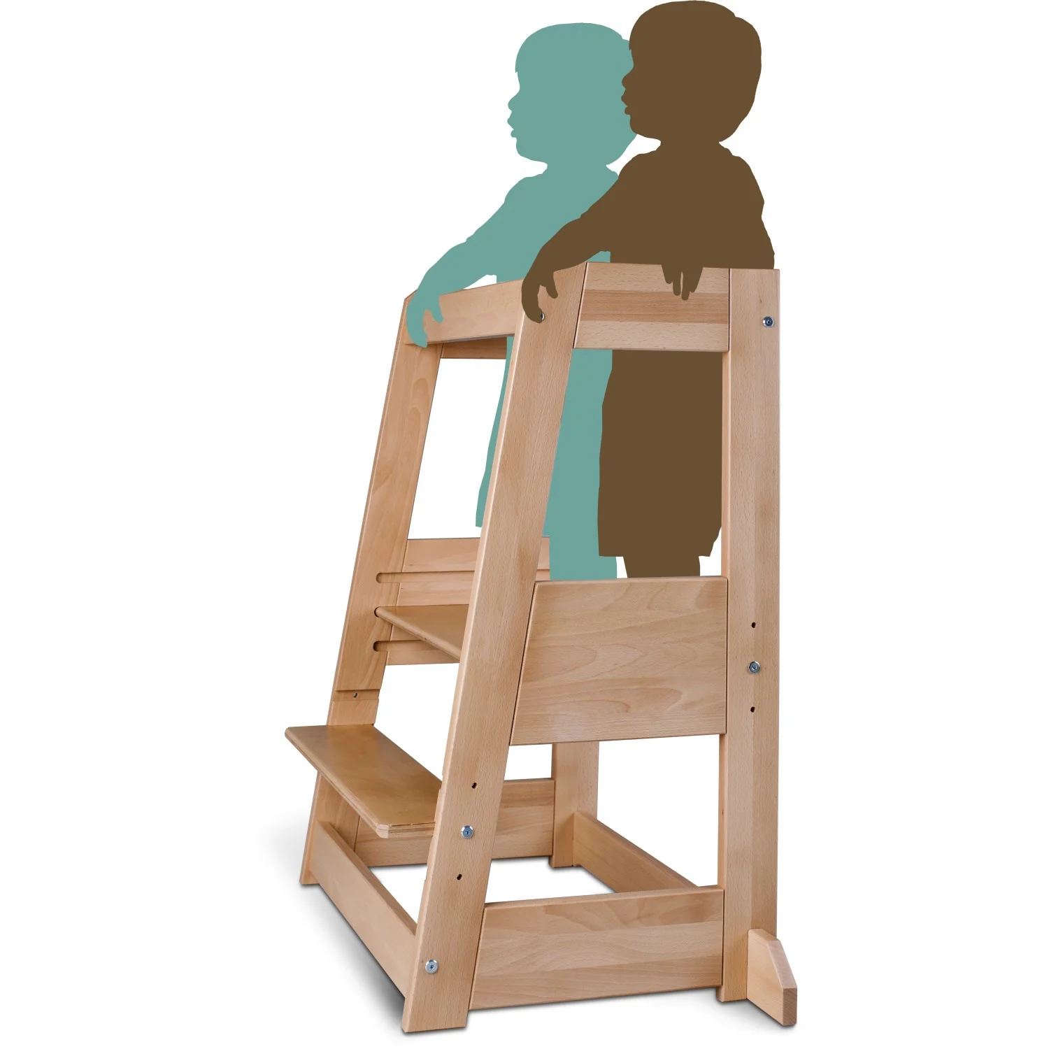 tiSsi® Nature Felix Twin Learning Tower Solid Beech - Image 8