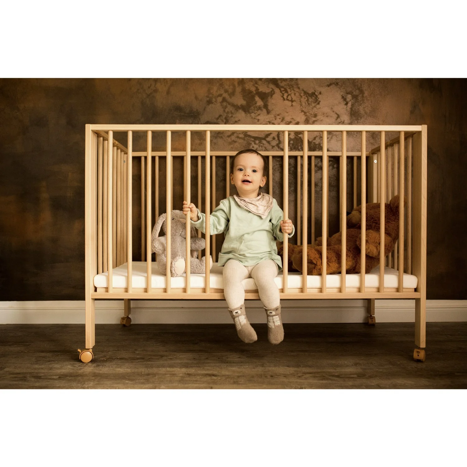 tiSsi® Nature Jori Foldable Bed Solid Beech - Image 2