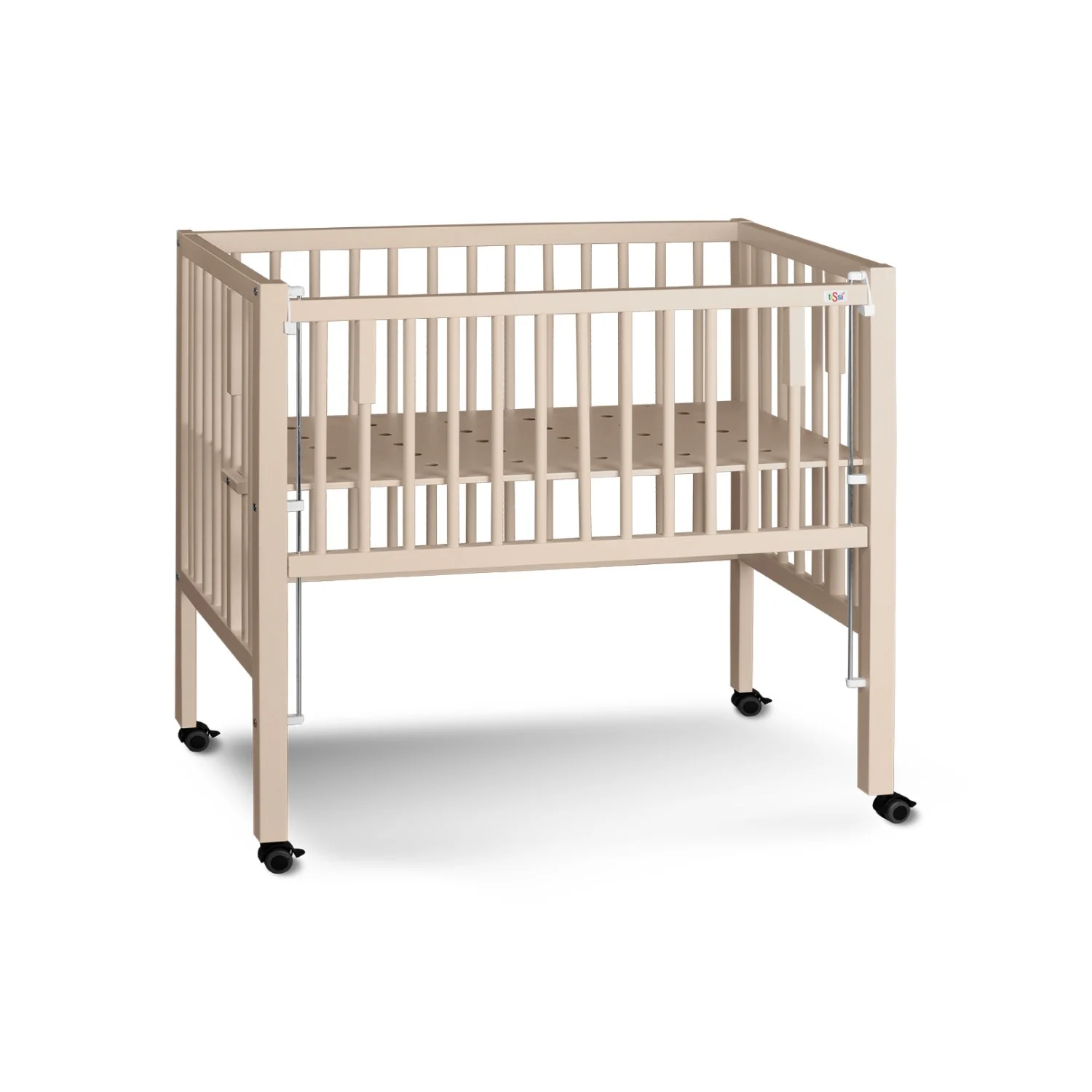 tiSsi® Silk Beige Laquer Maxi Crib Solid Beech - Image 4