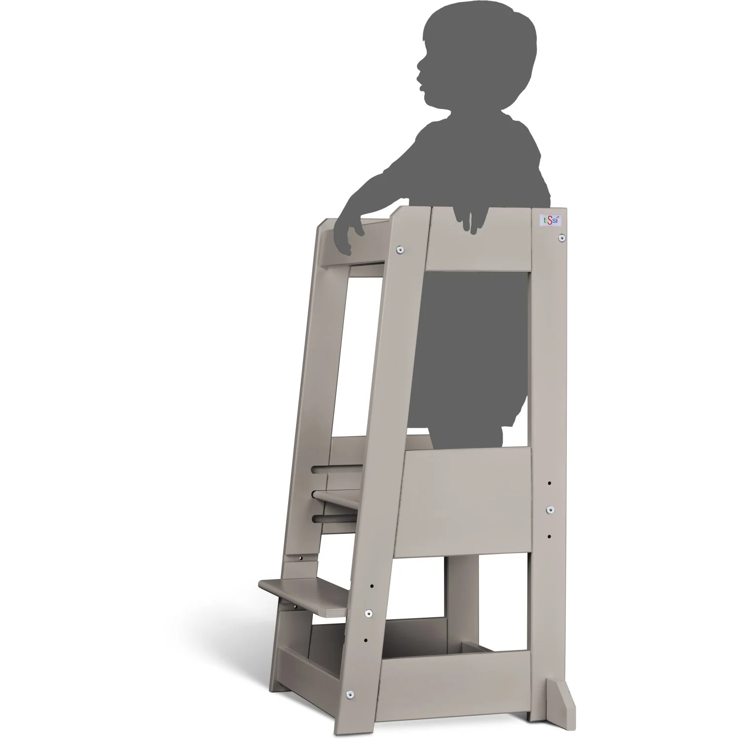 tiSsi® Stormy Grey Laquer Felix Learning Tower Solid Beech - Image 12