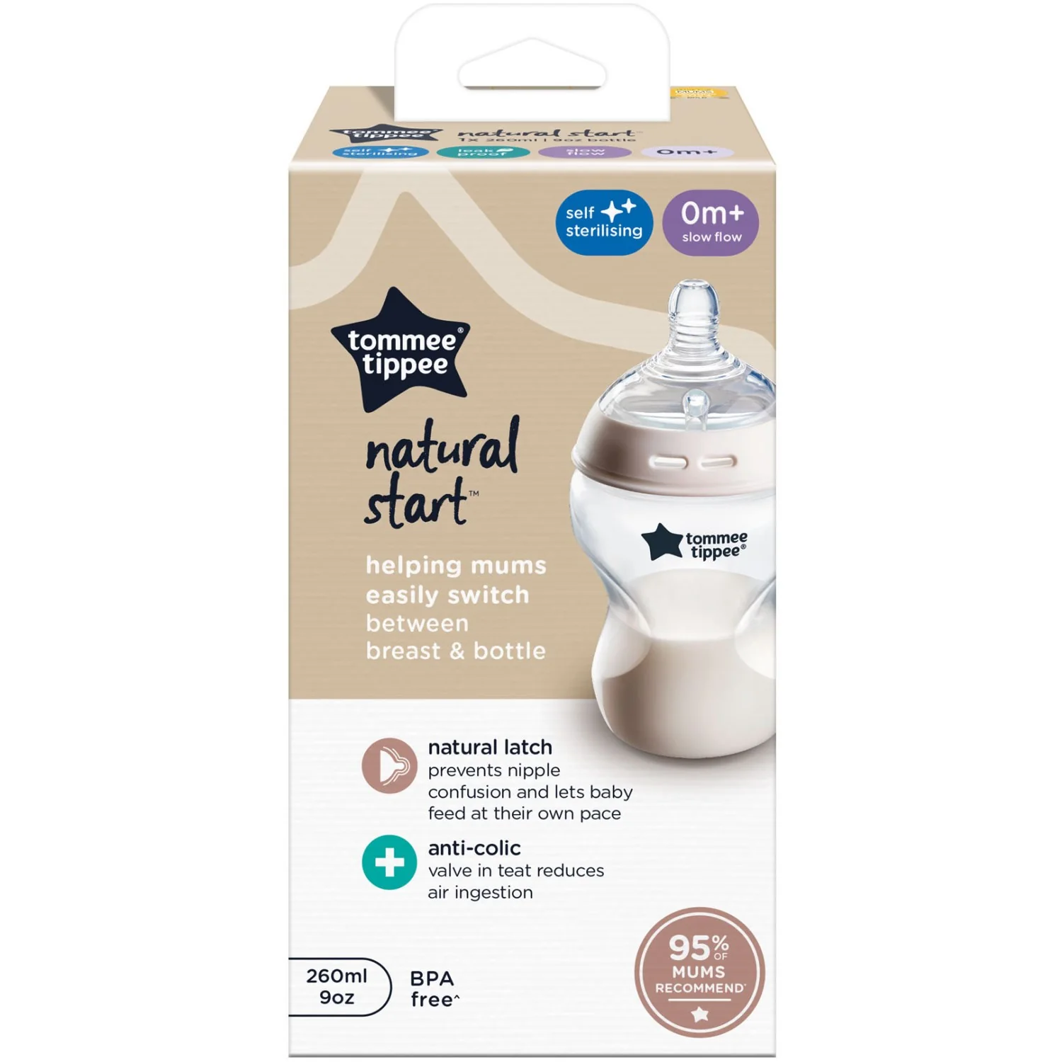 Tommee Tippee Natural Start Baby Bottle 1 X 260 Ml - Image 2