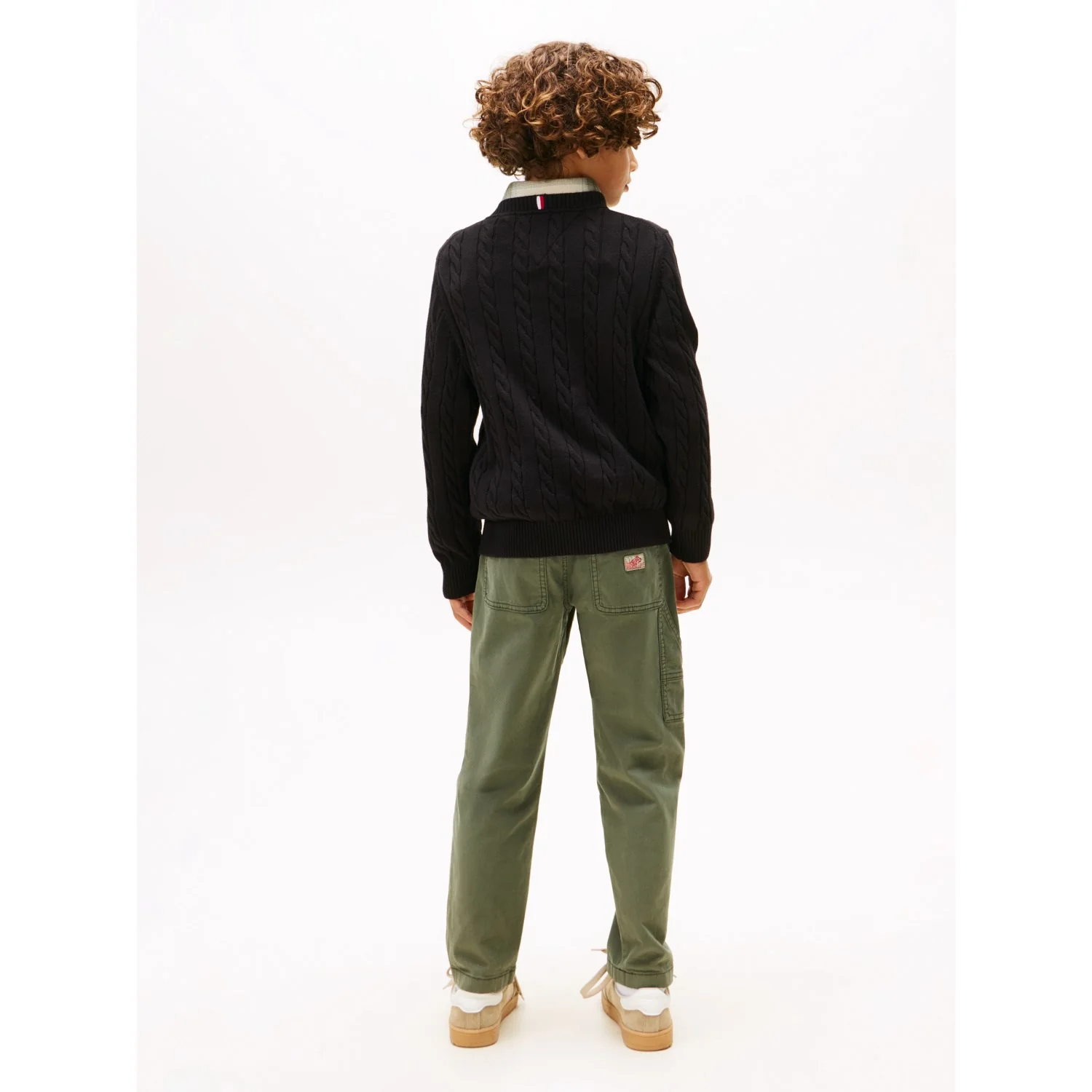 Tommy Hilfiger Black Cotton Cable Sweater - Image 10