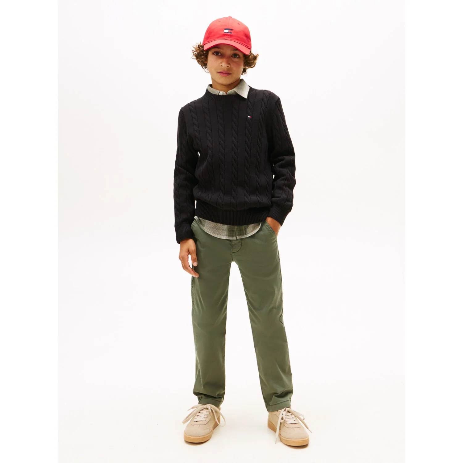 Tommy Hilfiger Black Cotton Cable Sweater - Image 4