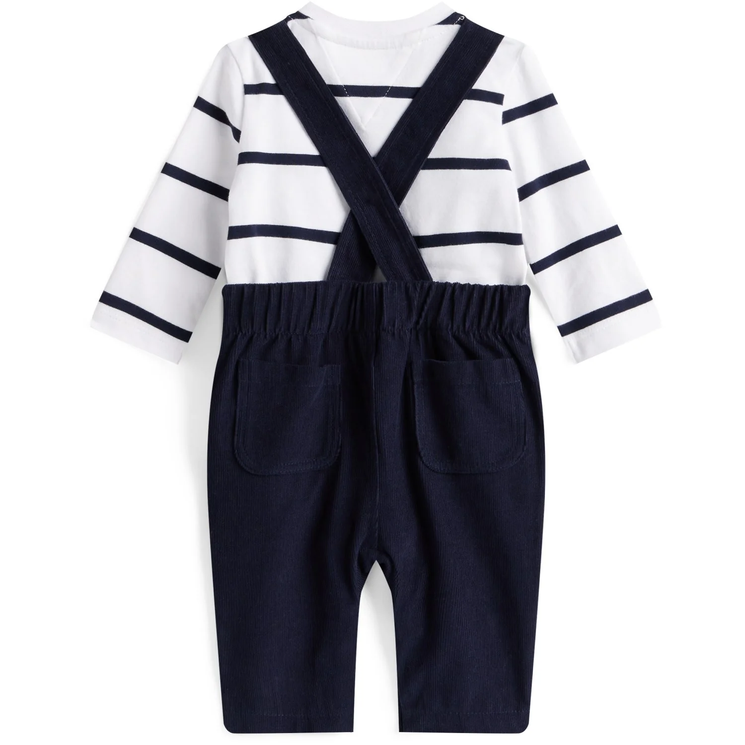 Tommy Hilfiger Dark Night Navy Baby Cord Dungaree Set - Image 2